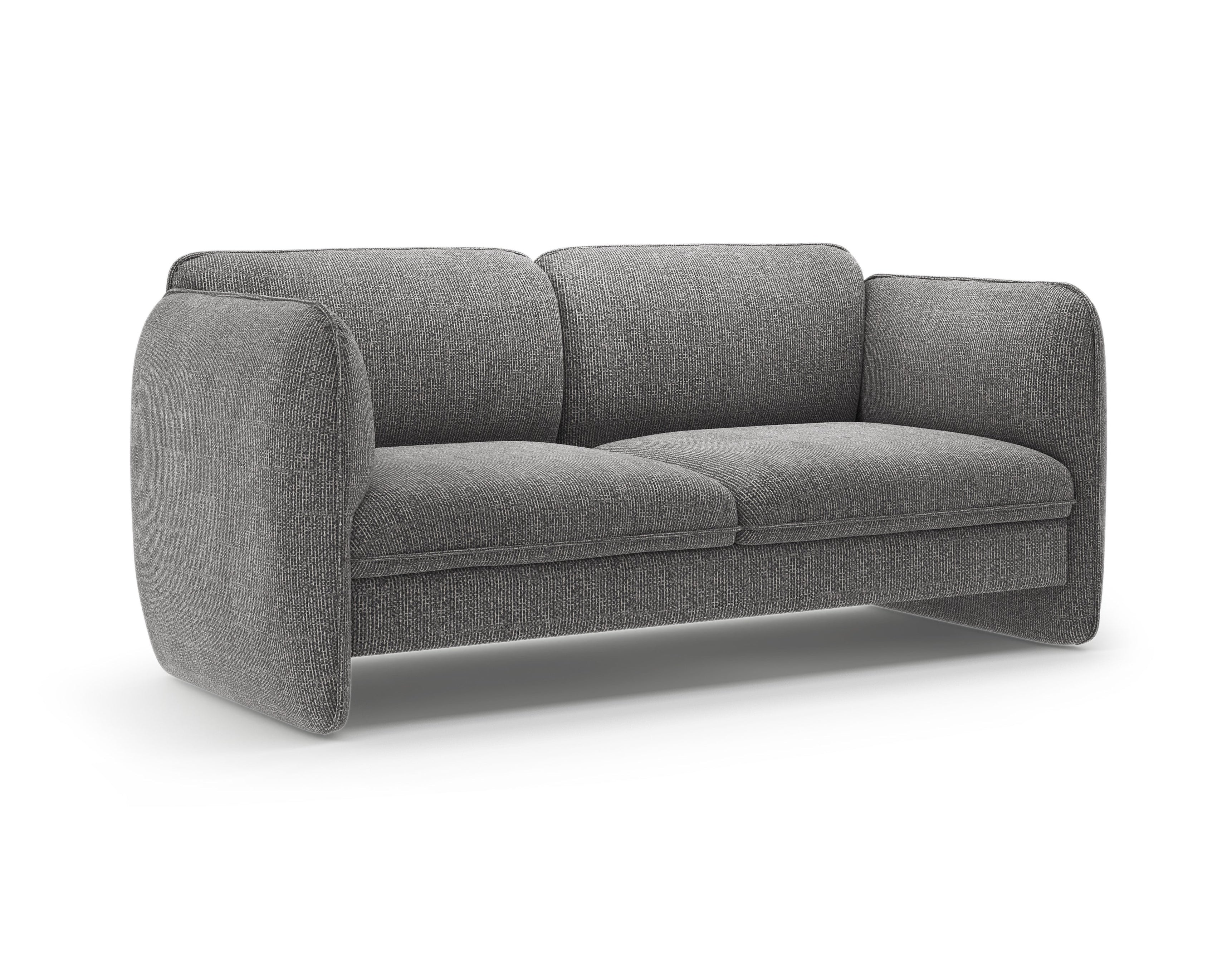 Sofa pre 2 osoby GEORGIA tmavosivý šenil