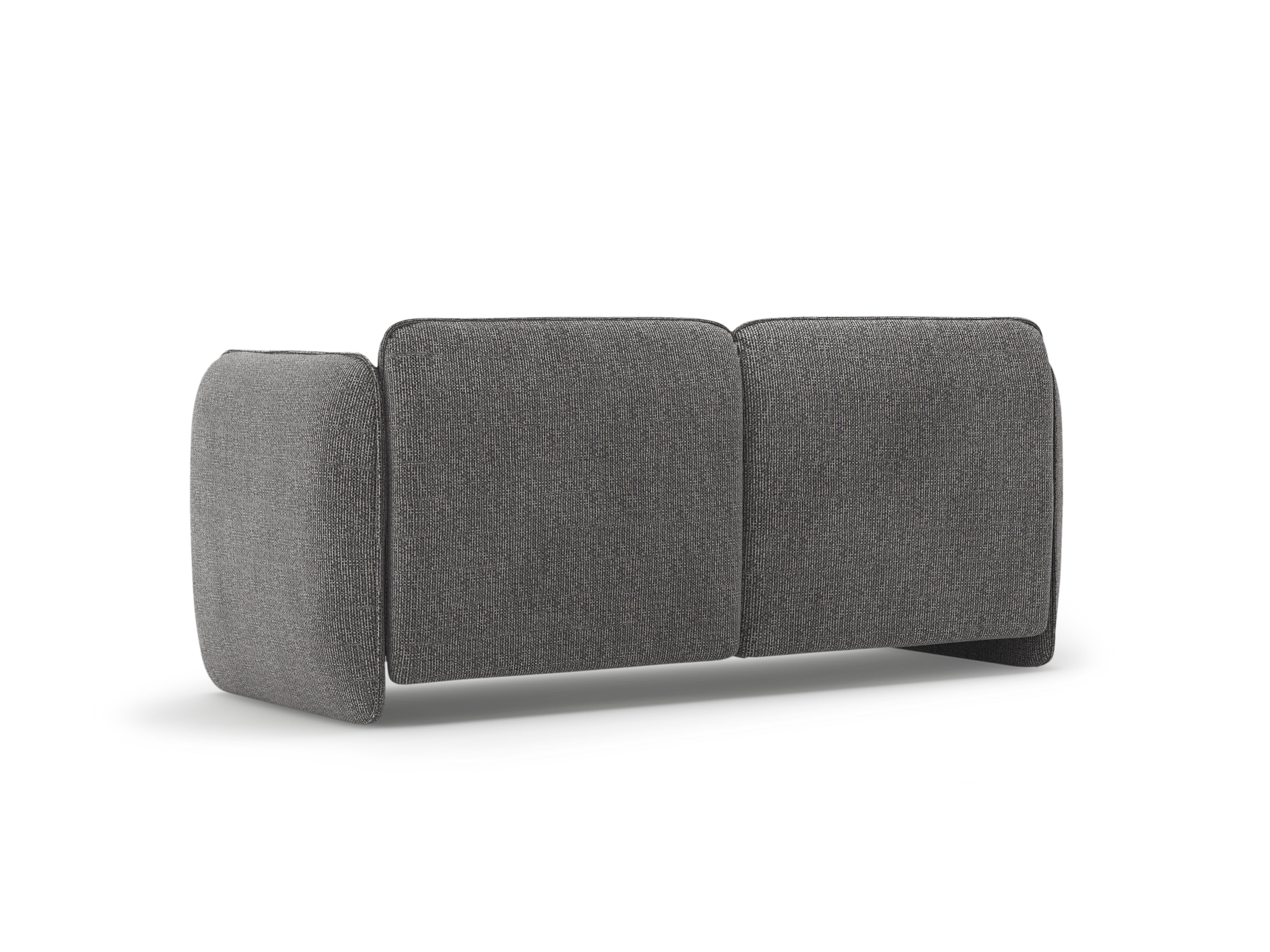 Sofa pre 2 osoby GEORGIA tmavosivý šenil