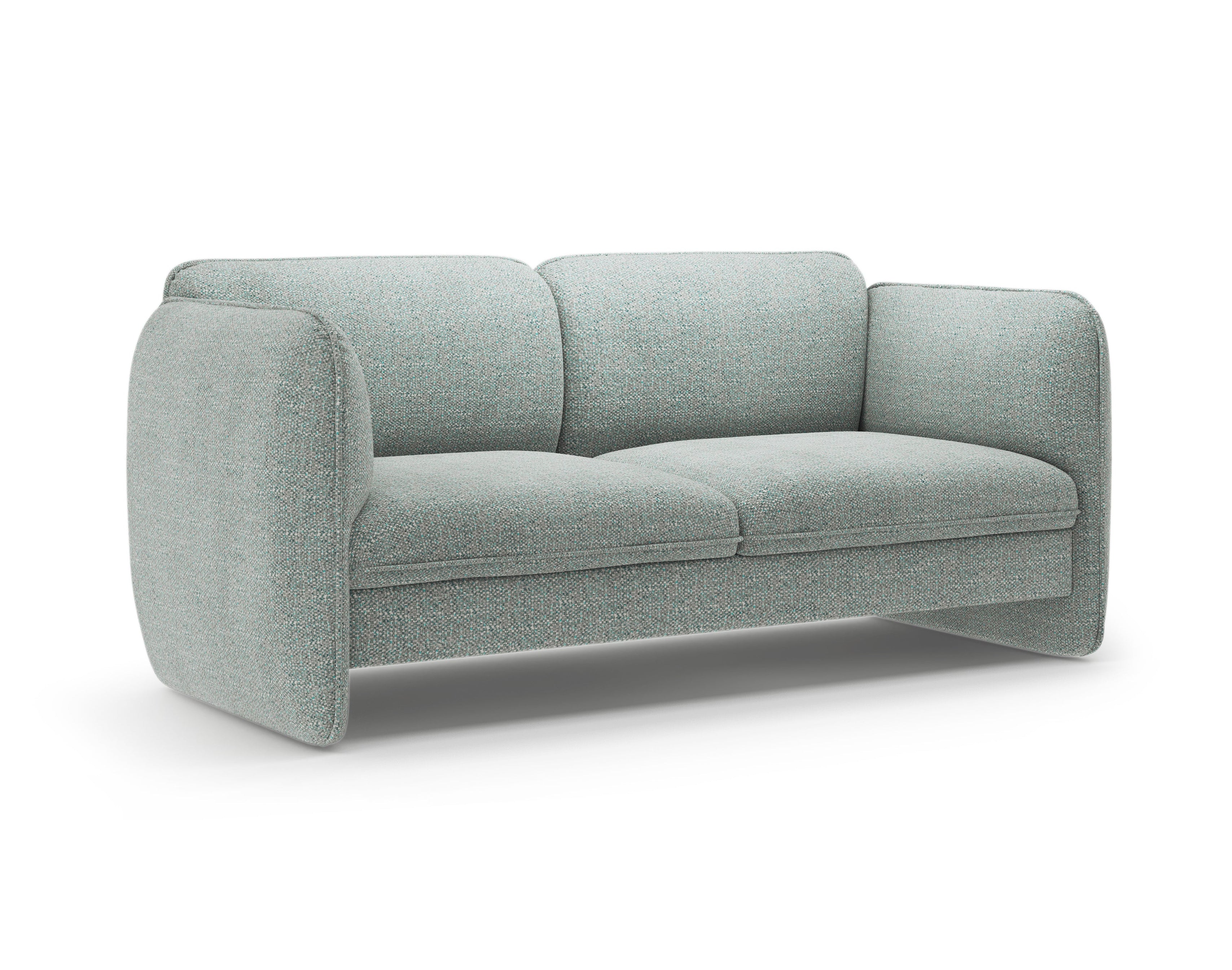 Sofa pre 2 osoby GEORGIA v tlmenom modrom szenile