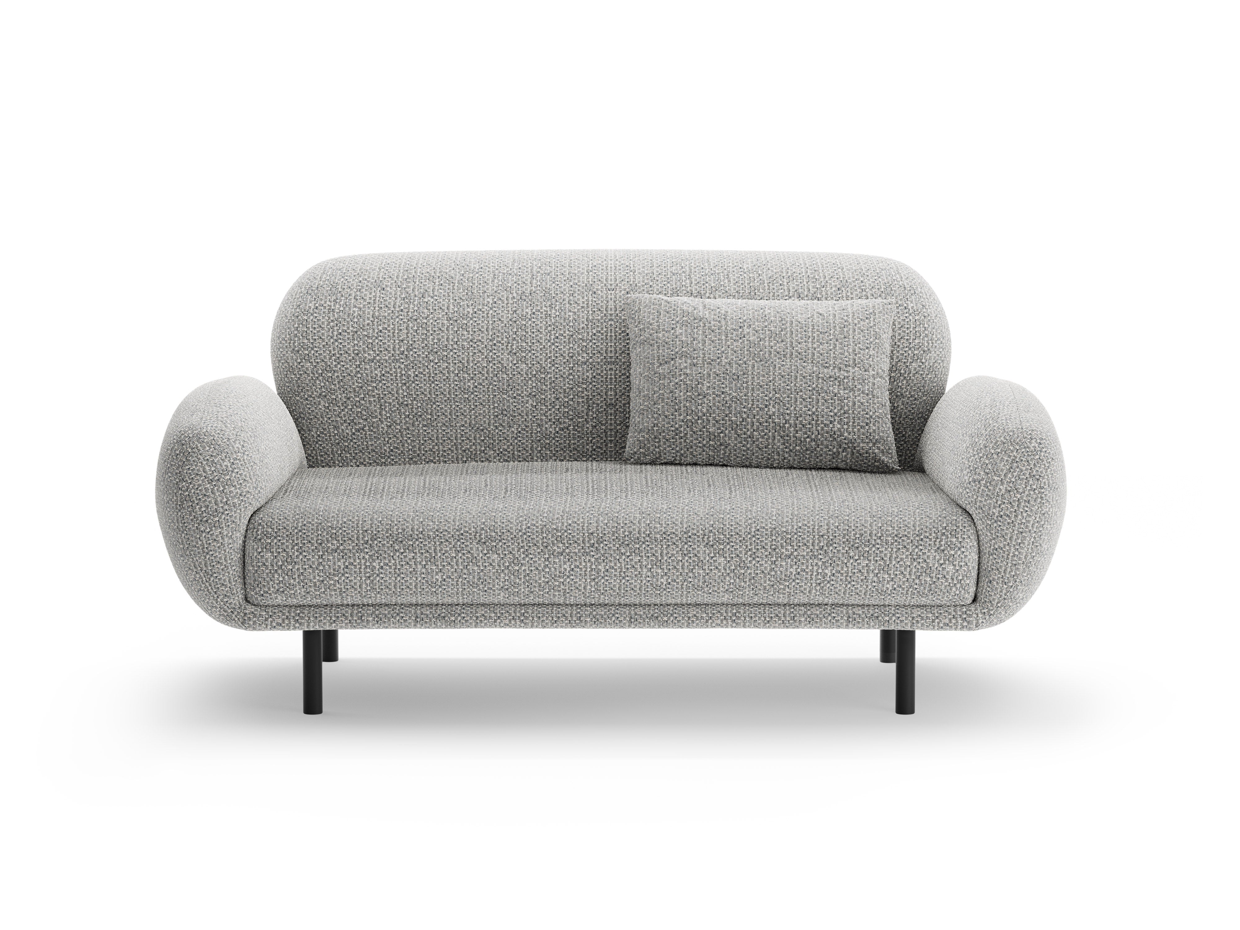 2-seater Sofa POPPY gray chenille