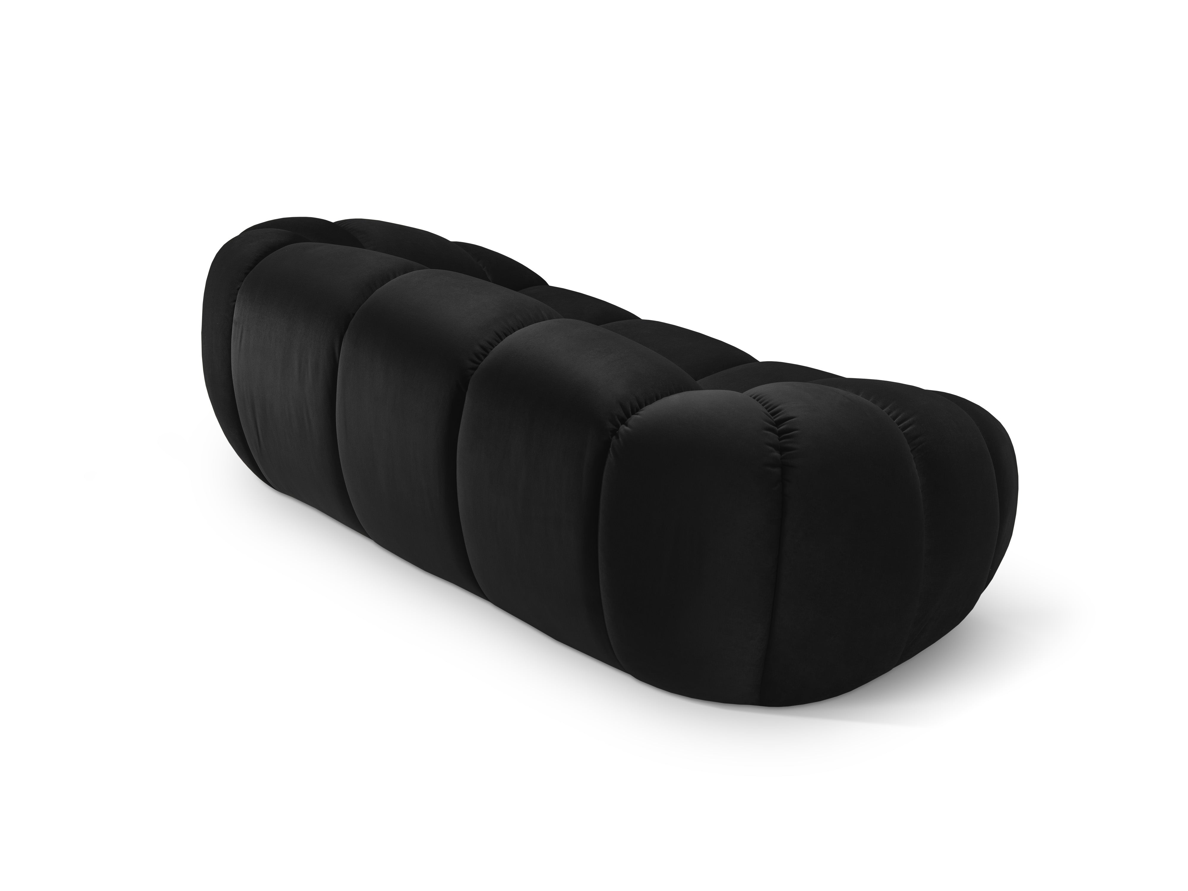 Velvet 2-Seater Sofa DIANA Black