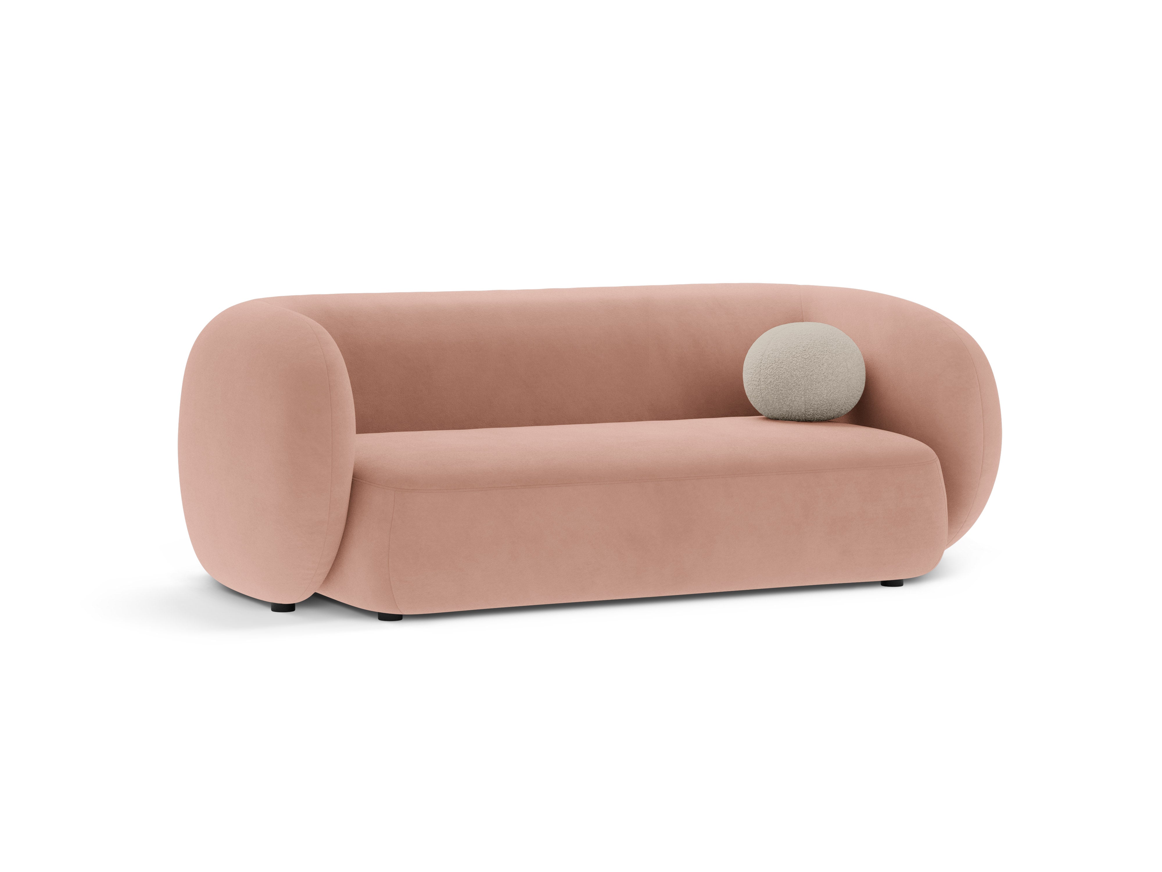 Velvet 2-Seater Sofa KATE Light Pink