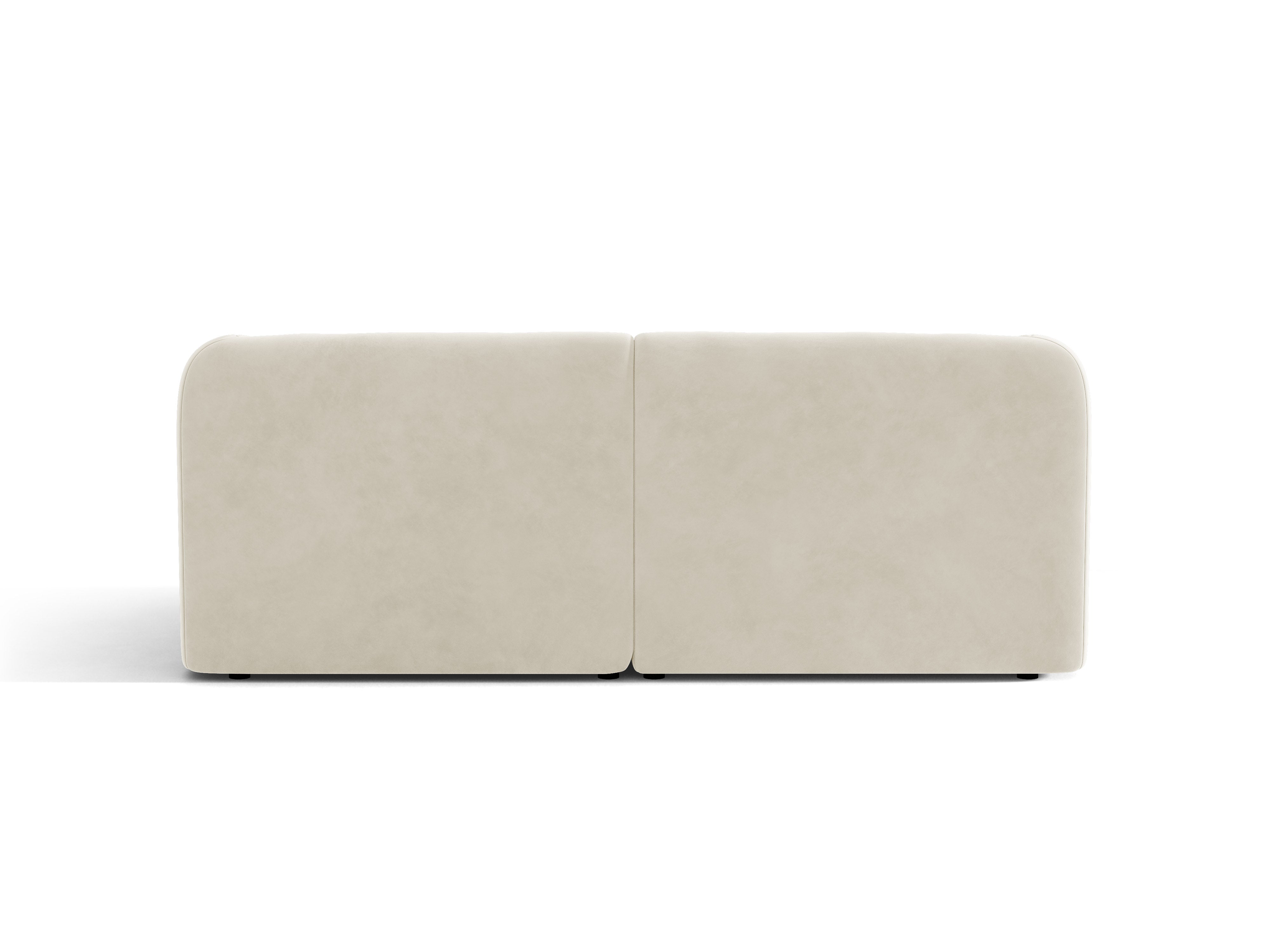 Sofa z jemného velúru 2-osobová MILEY béžová