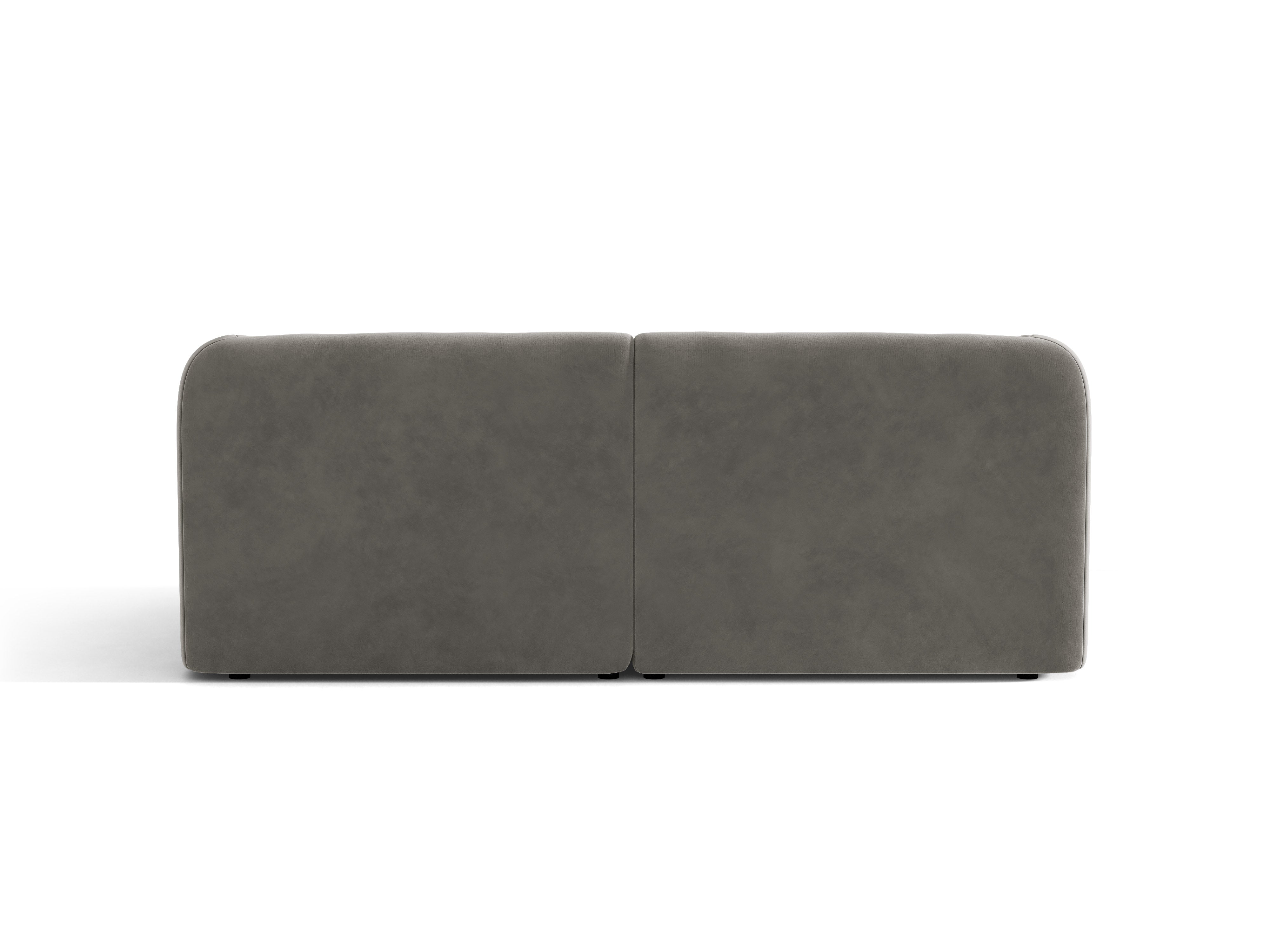 Sofa z jemného velúru pre 2 osoby MILEY svetlosivá