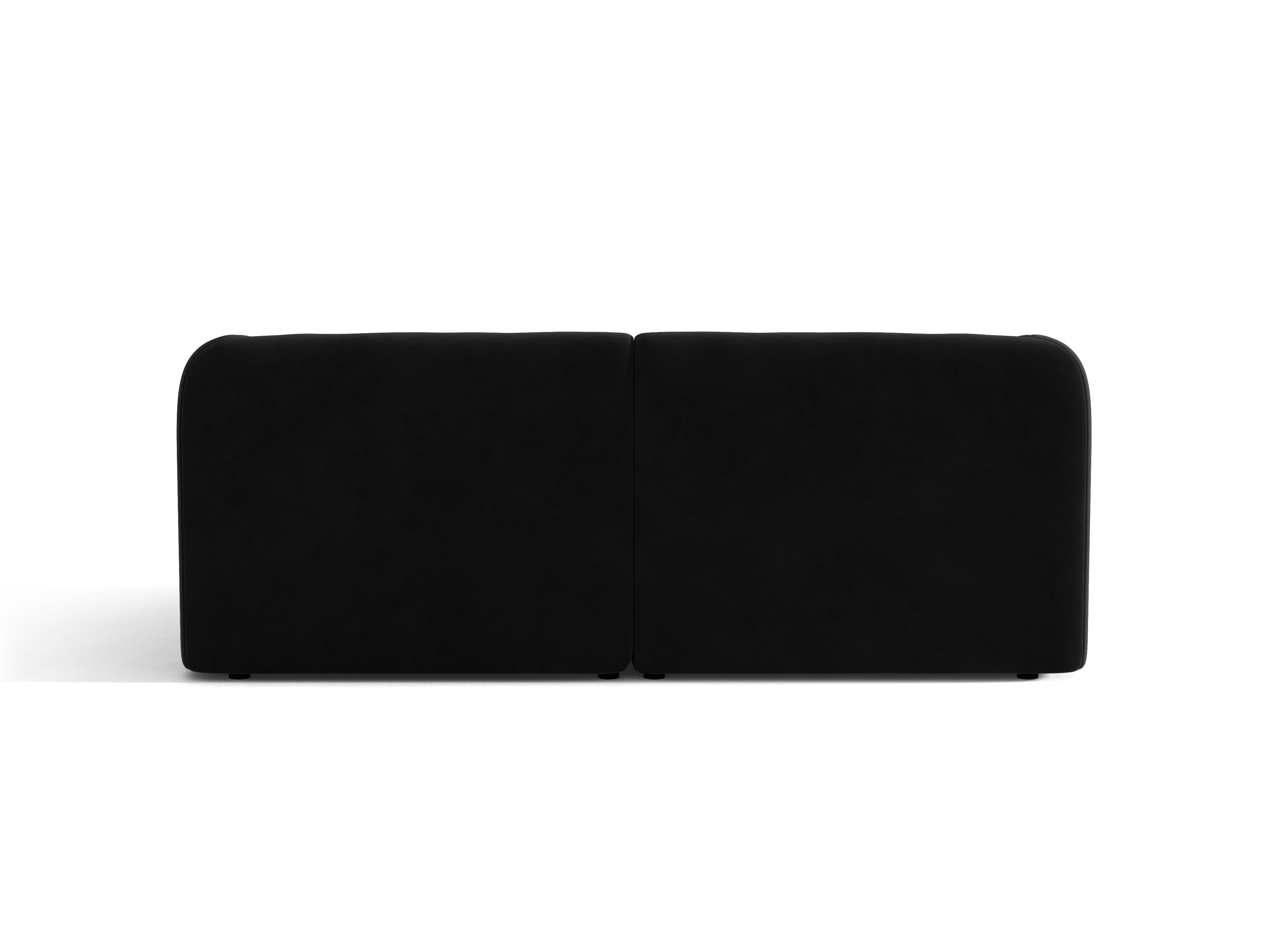 Sofa z jemného velúru pre 2 osoby MILEY čierna