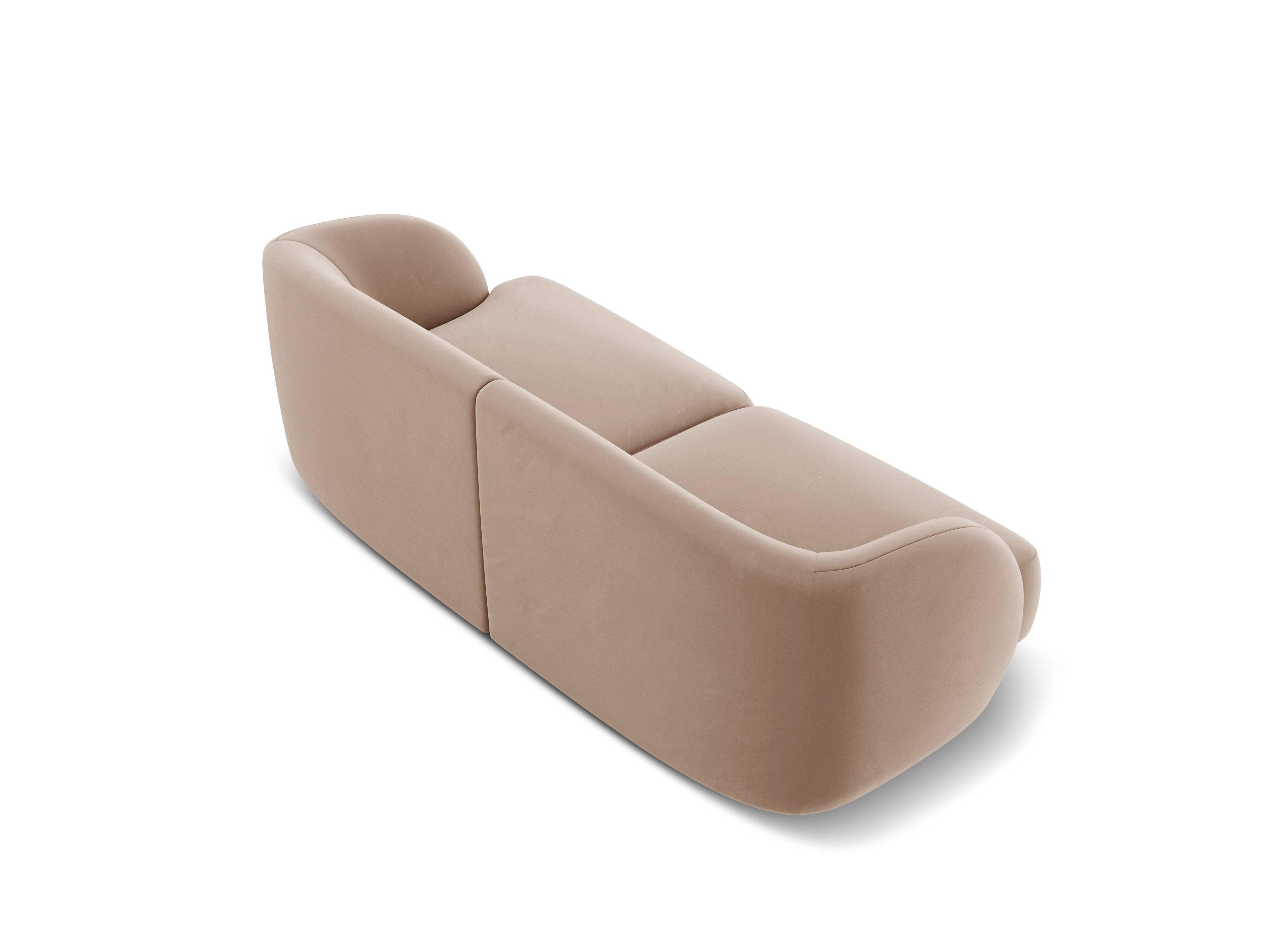 Sofa aksamitna 2-osobowa MILEY cappuccino Micadoni    Eye on Design