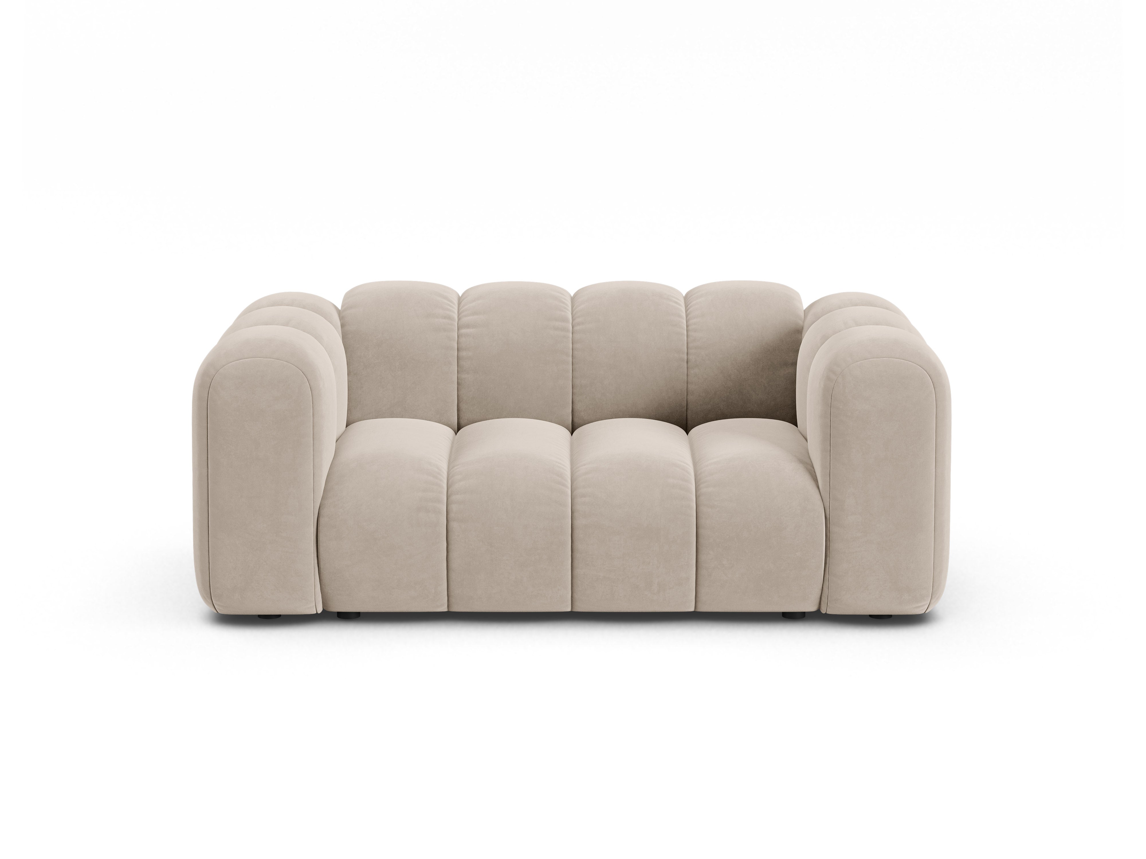 Sofa z jemného velúru 2-miestna LUPINE béžová
