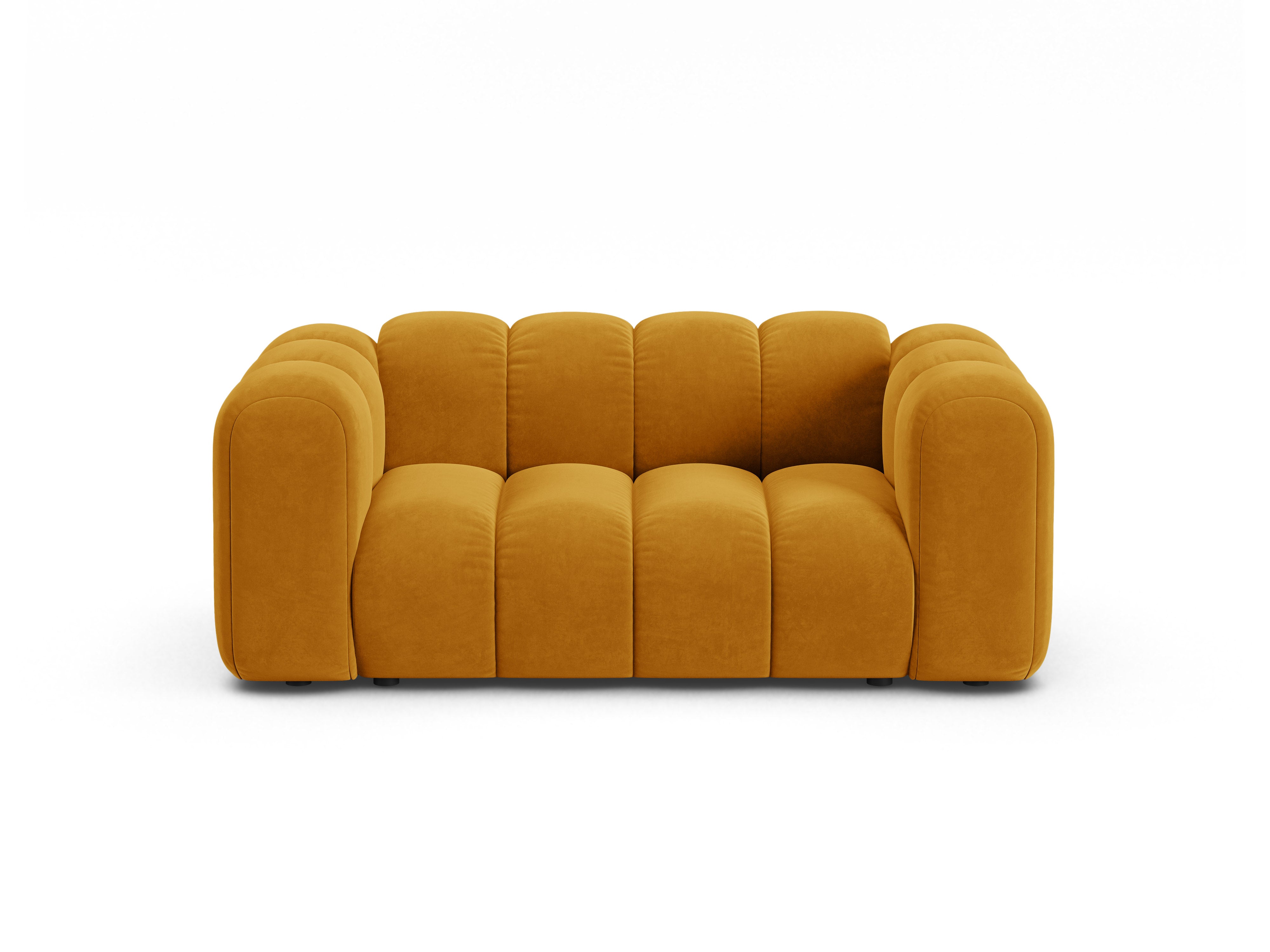 Sofa z jemného velúru 2-miestna LUPINE horčicová