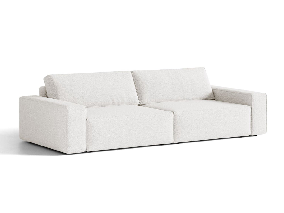 Sofa 3-osobowa z funkcją spania JODIE biały boucle – ujęcie 3
