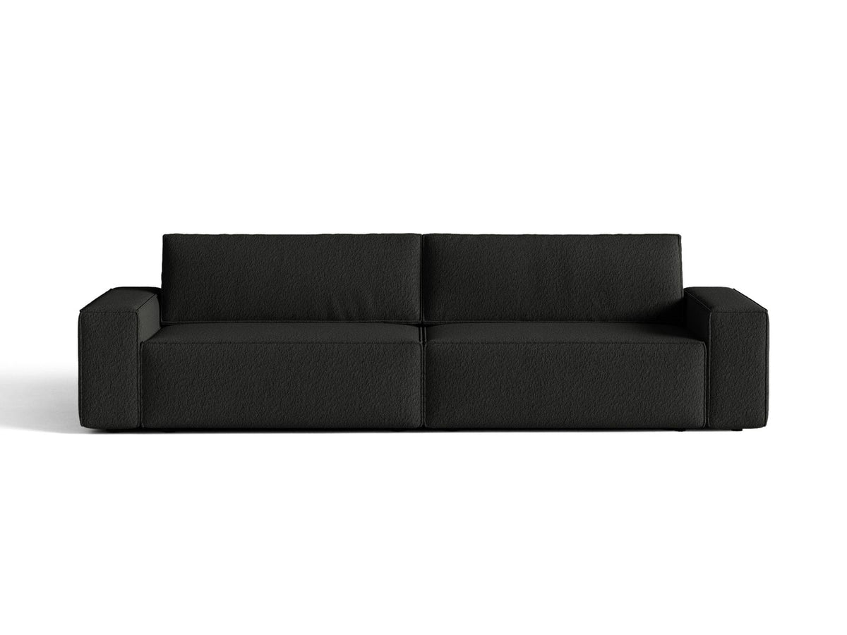 Sofa 3-osobowa z funkcją spania JODIE czarny boucle – Micadoni