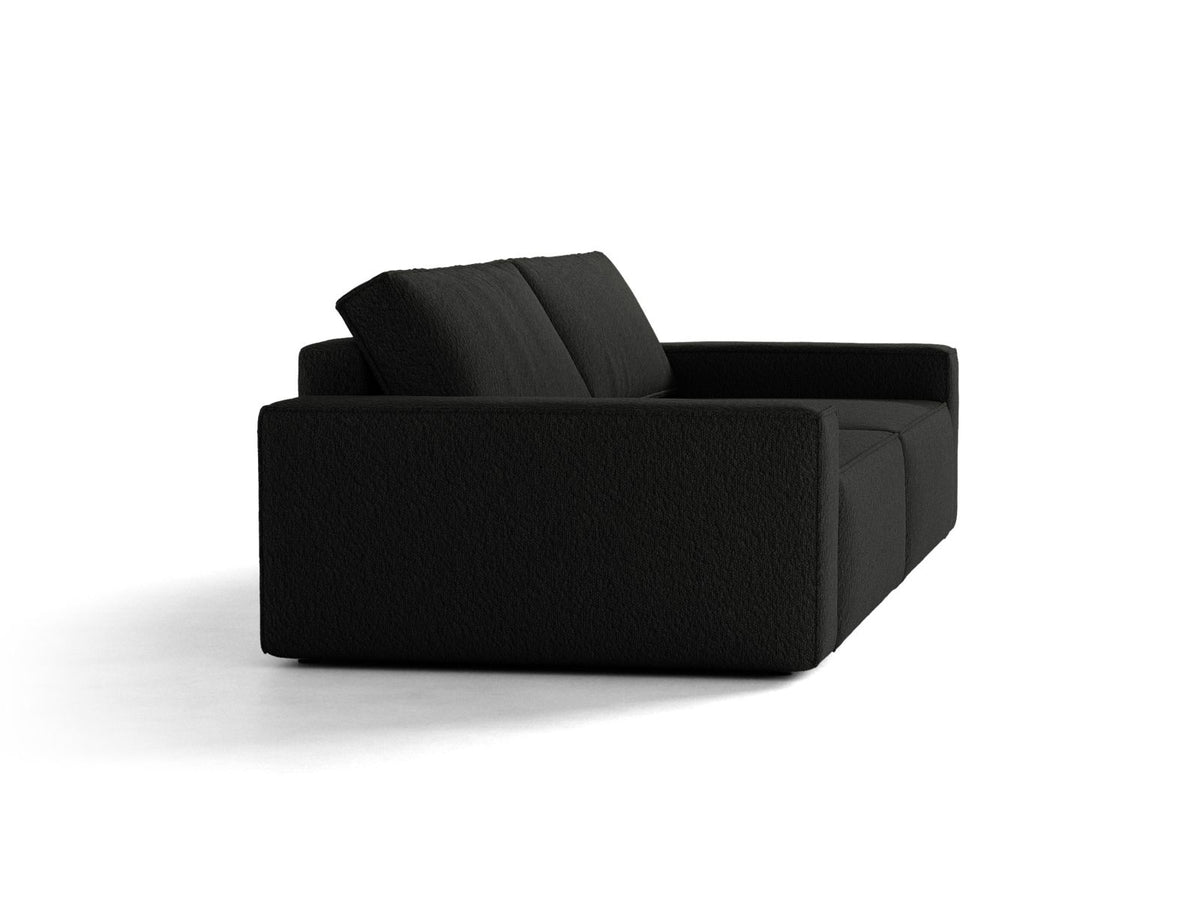 Sofa 3-osobowa z funkcją spania JODIE czarny boucle – ujęcie 4