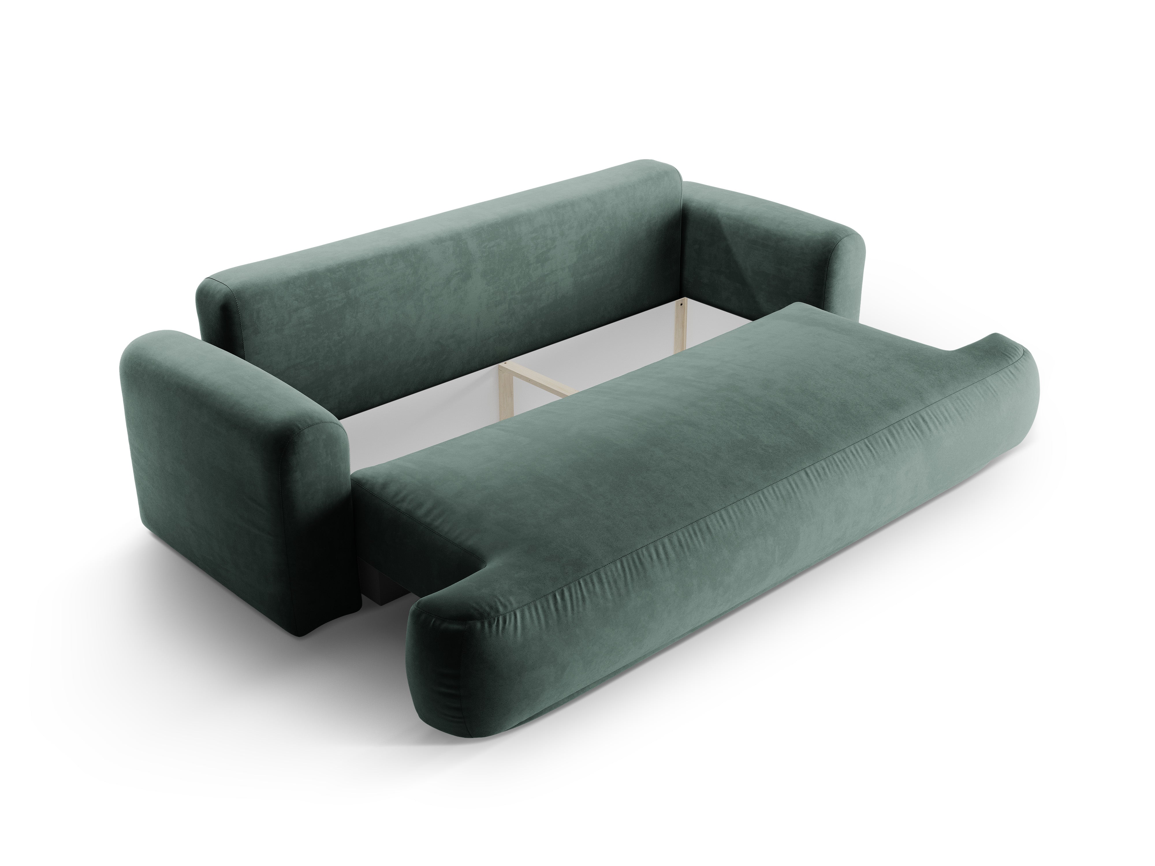 Velvet sofa with Ella Petrol sleeping function