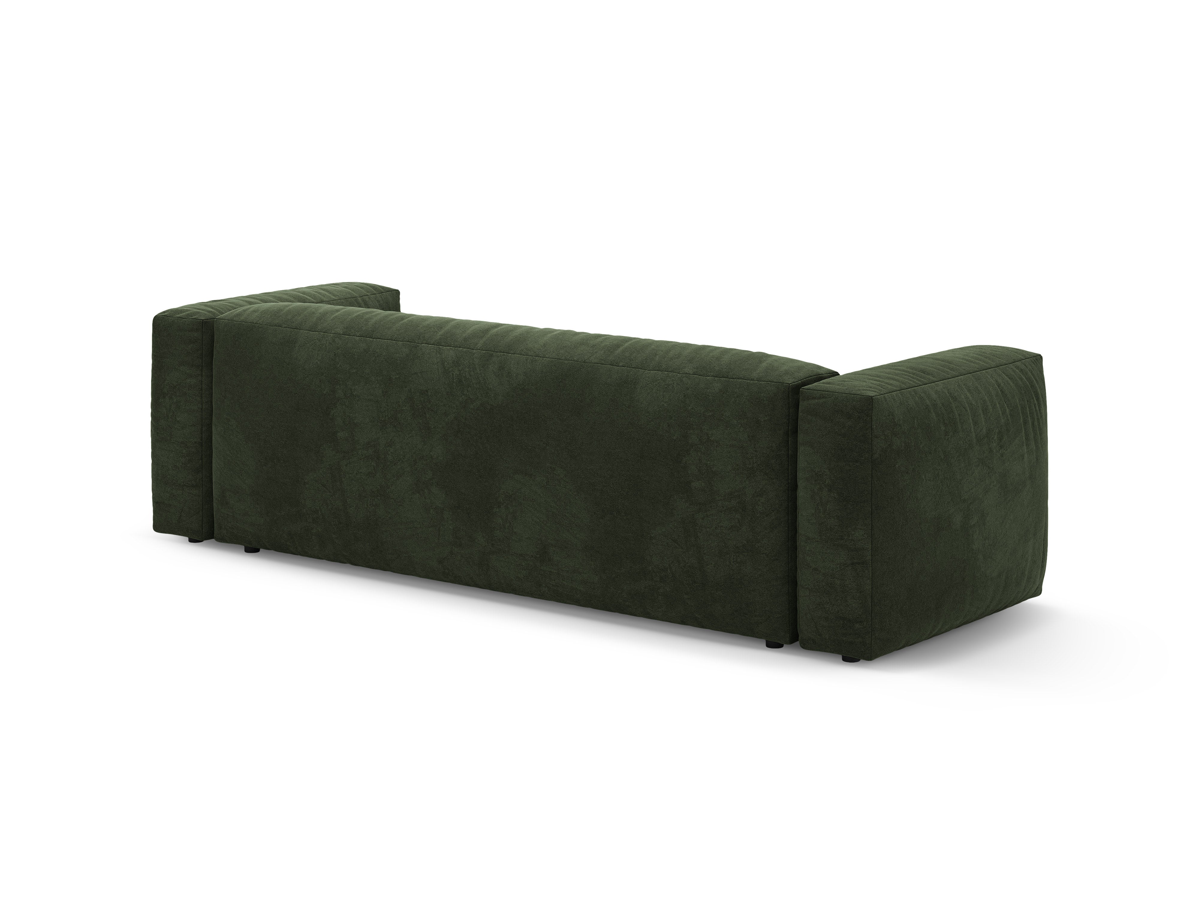 Sofa z jemného zamatového materiálu pre 3 osoby s funkciou spania MARTINA zelená