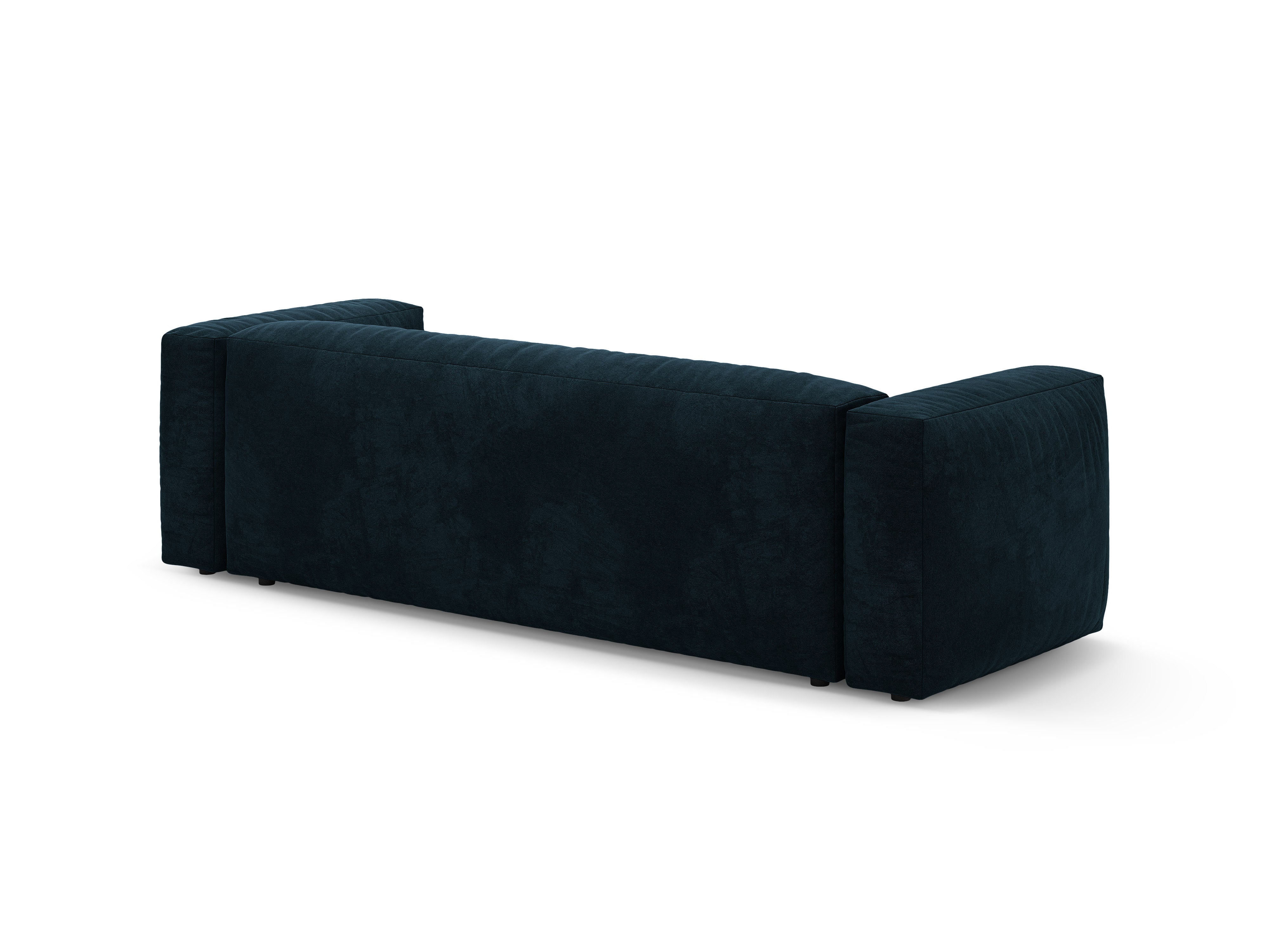Sofa z jemného zamatového materiálu pre 3 osoby s funkciou spania MARTINA v hlbokej petrolovej farbe