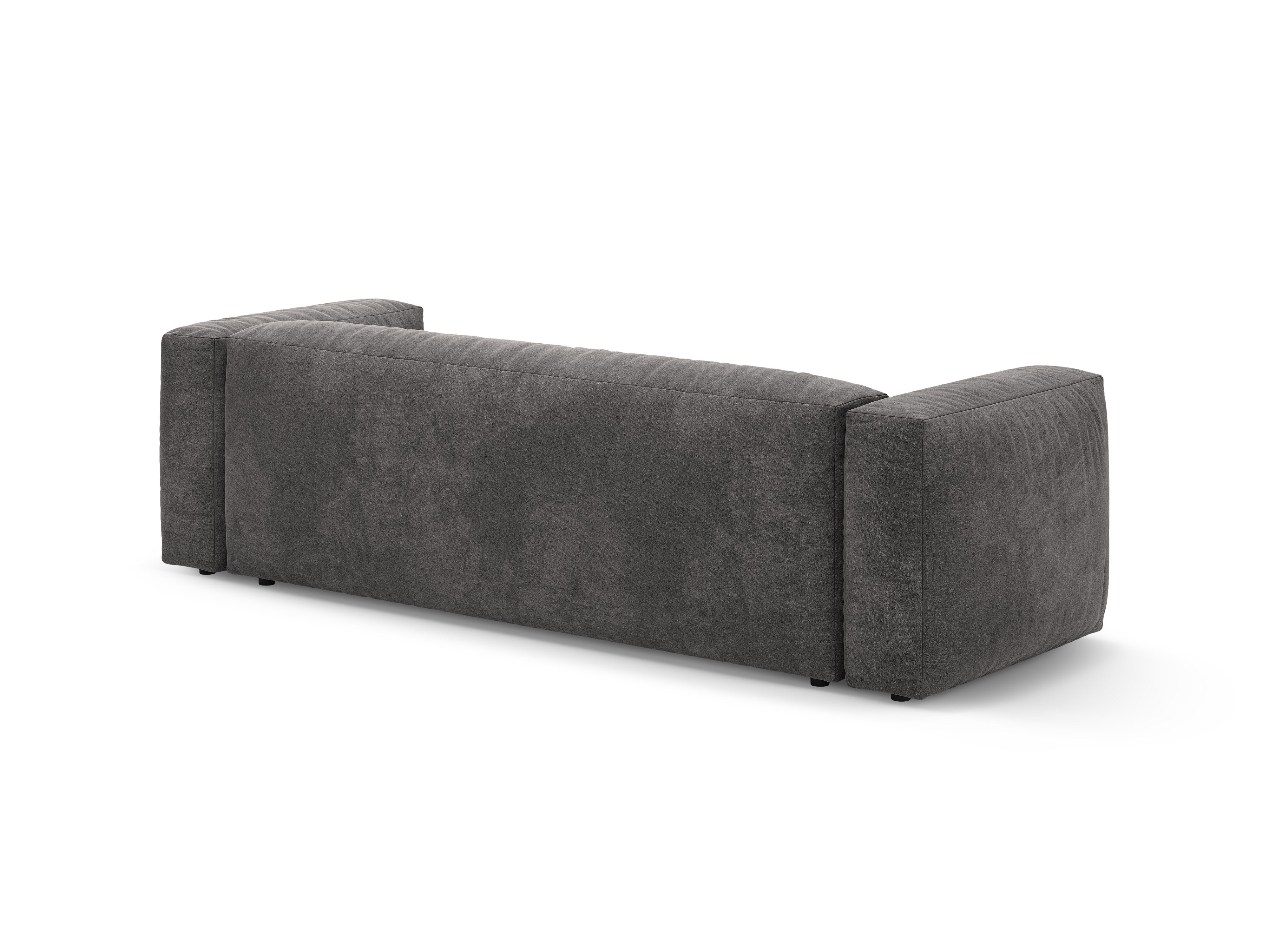 Sofa z jemného zamatového materiálu pre 3 osoby s funkciou spania MARTINA šedá