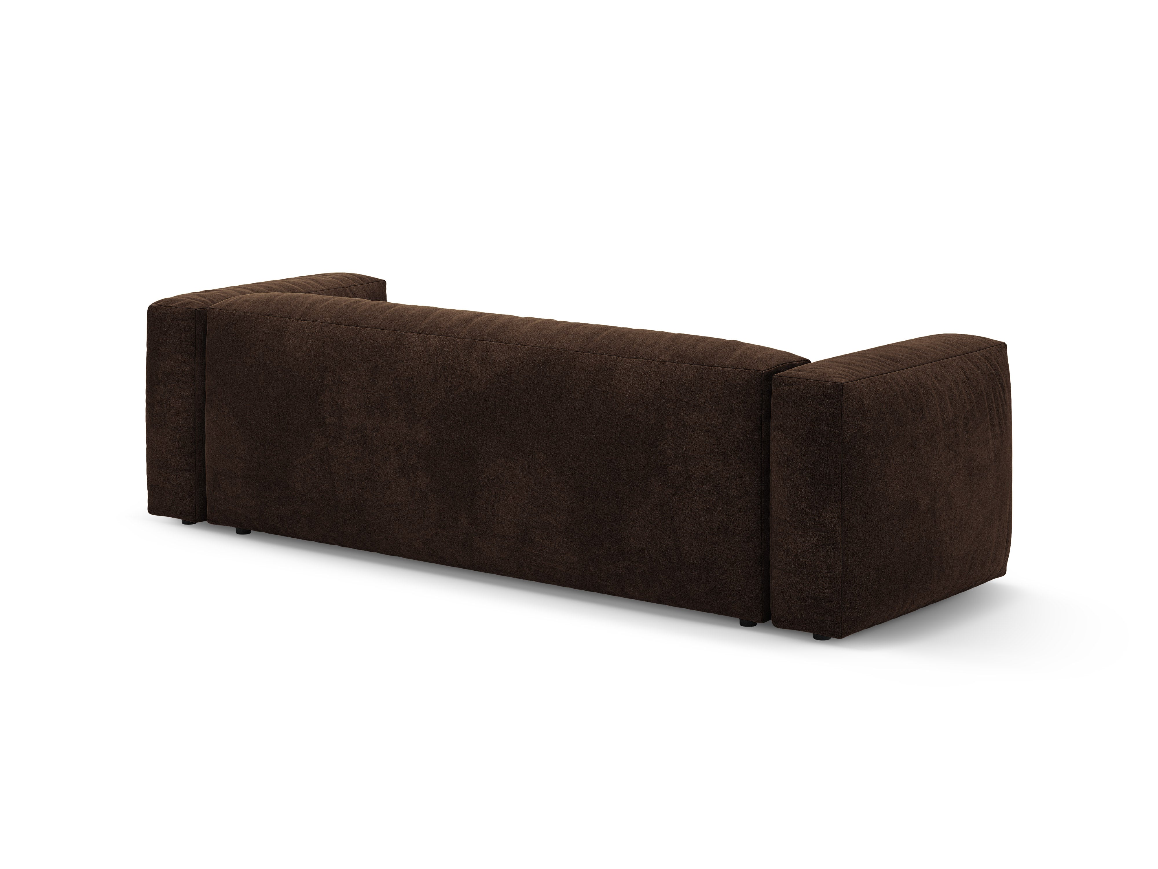 Sofa z aksamitom 3-miestna s funkciou spania MARTINA v čokoládovej farbe