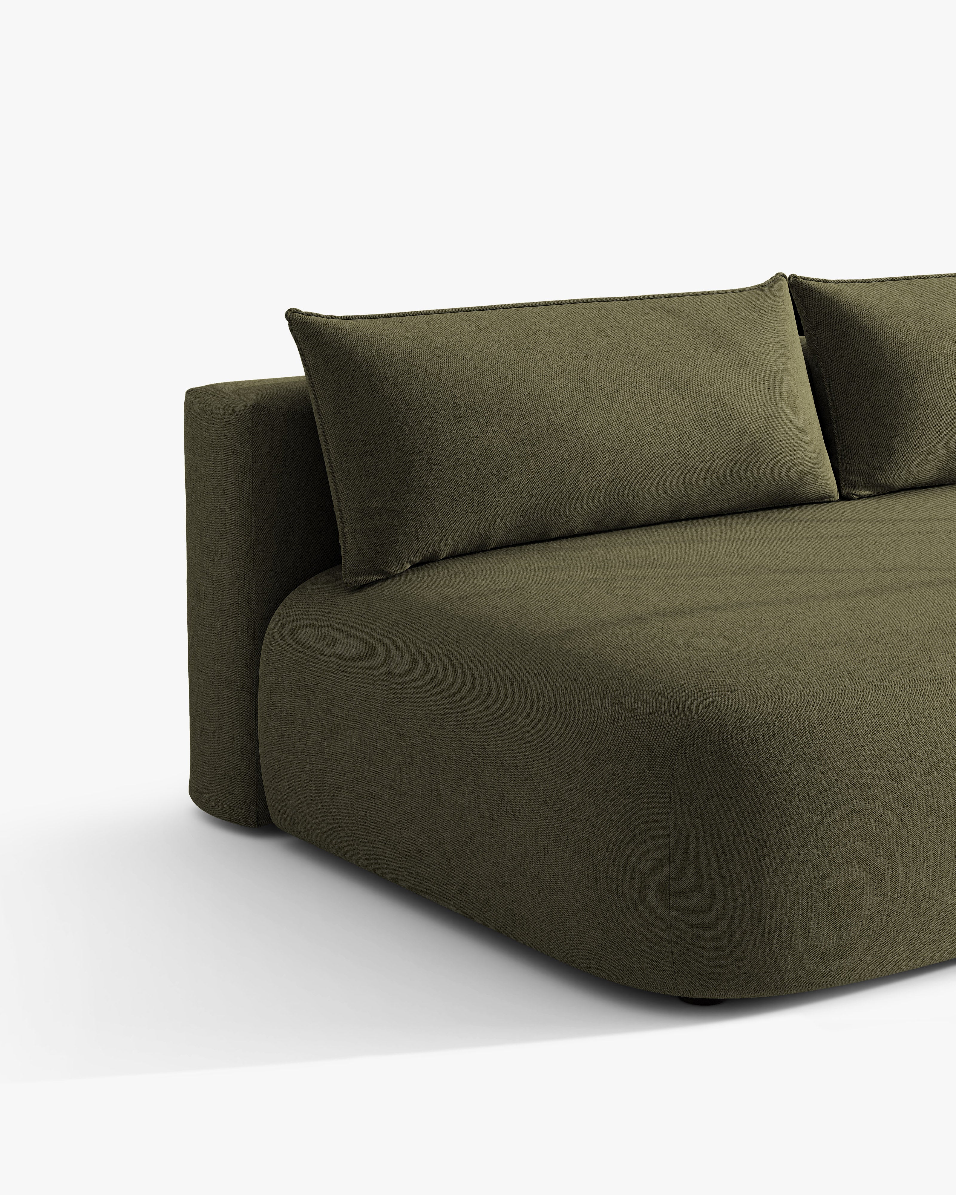 Sofa pre 3 osoby s funkciou spania HENA zelená