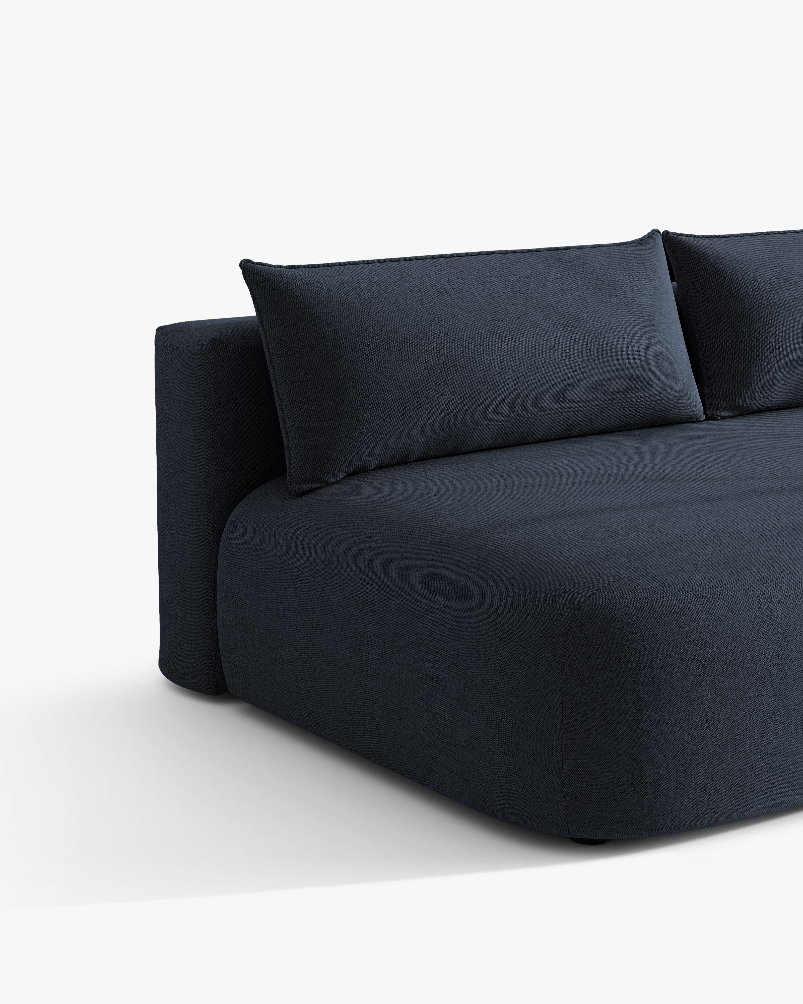 Sofa pre 3 osoby s funkciou spania HENA kráľovsky modrá