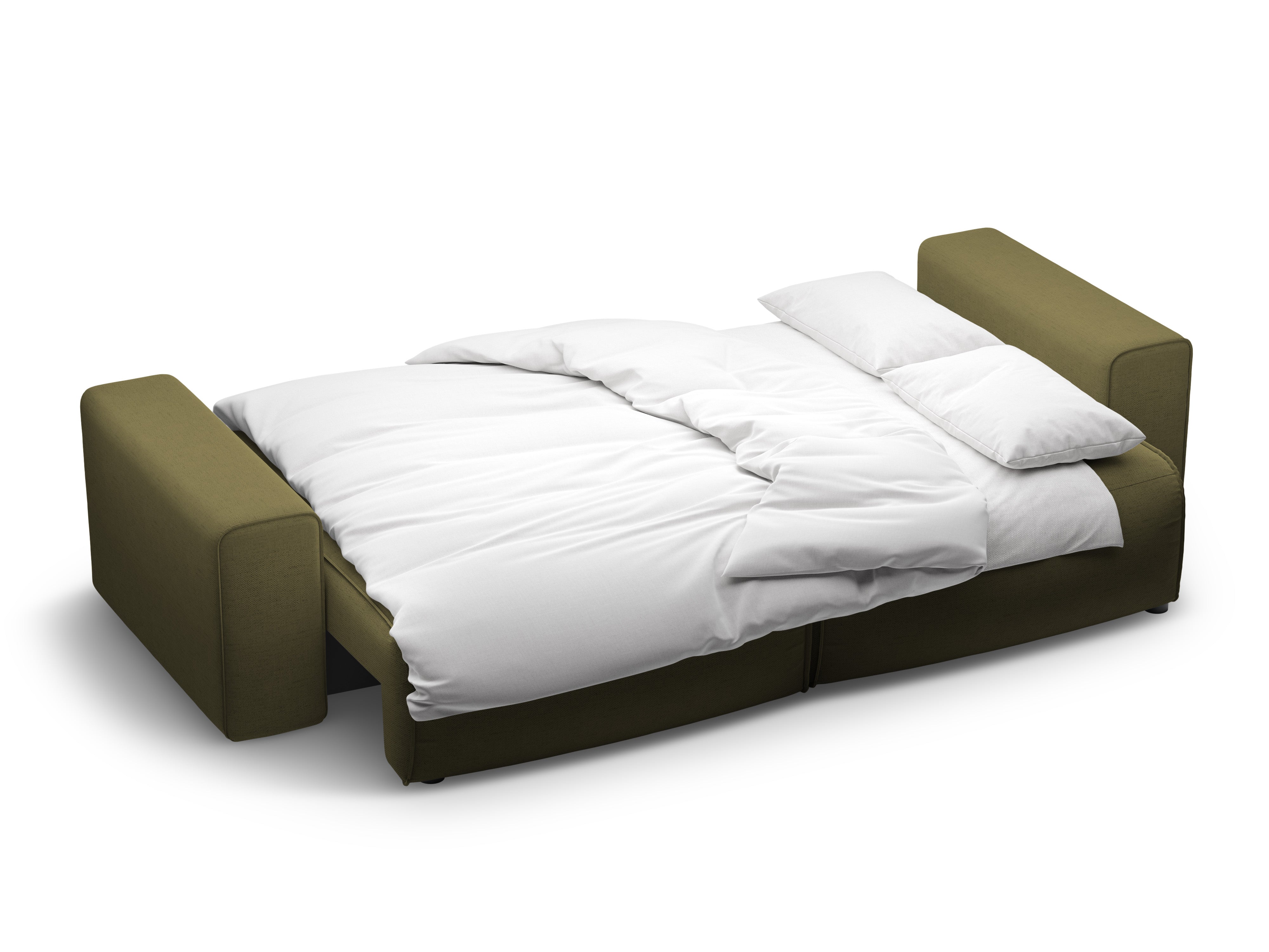 Sofa pre 3 osoby s funkciou spania VICTOR zelený szenil
