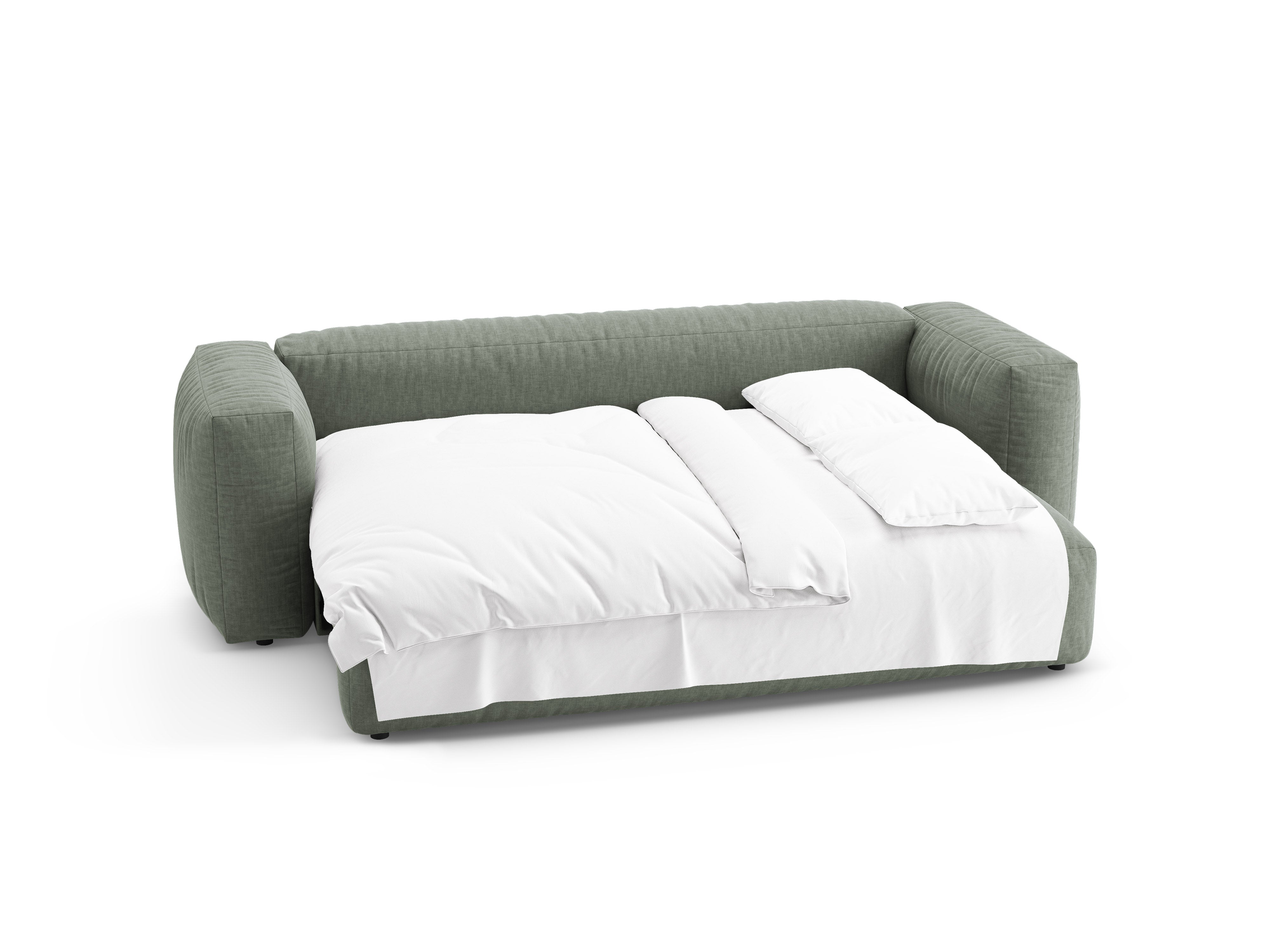 3-Seater Sofa with Sleeping Function MARTINA Moss Green