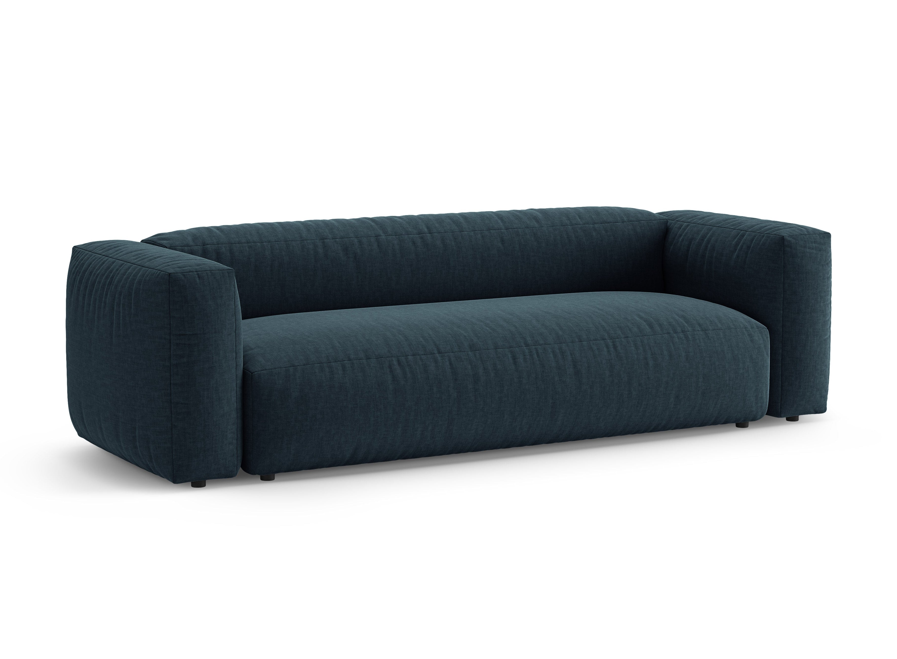 3-Seater Sofa with Sleeping Function MARTINA Denim Blue