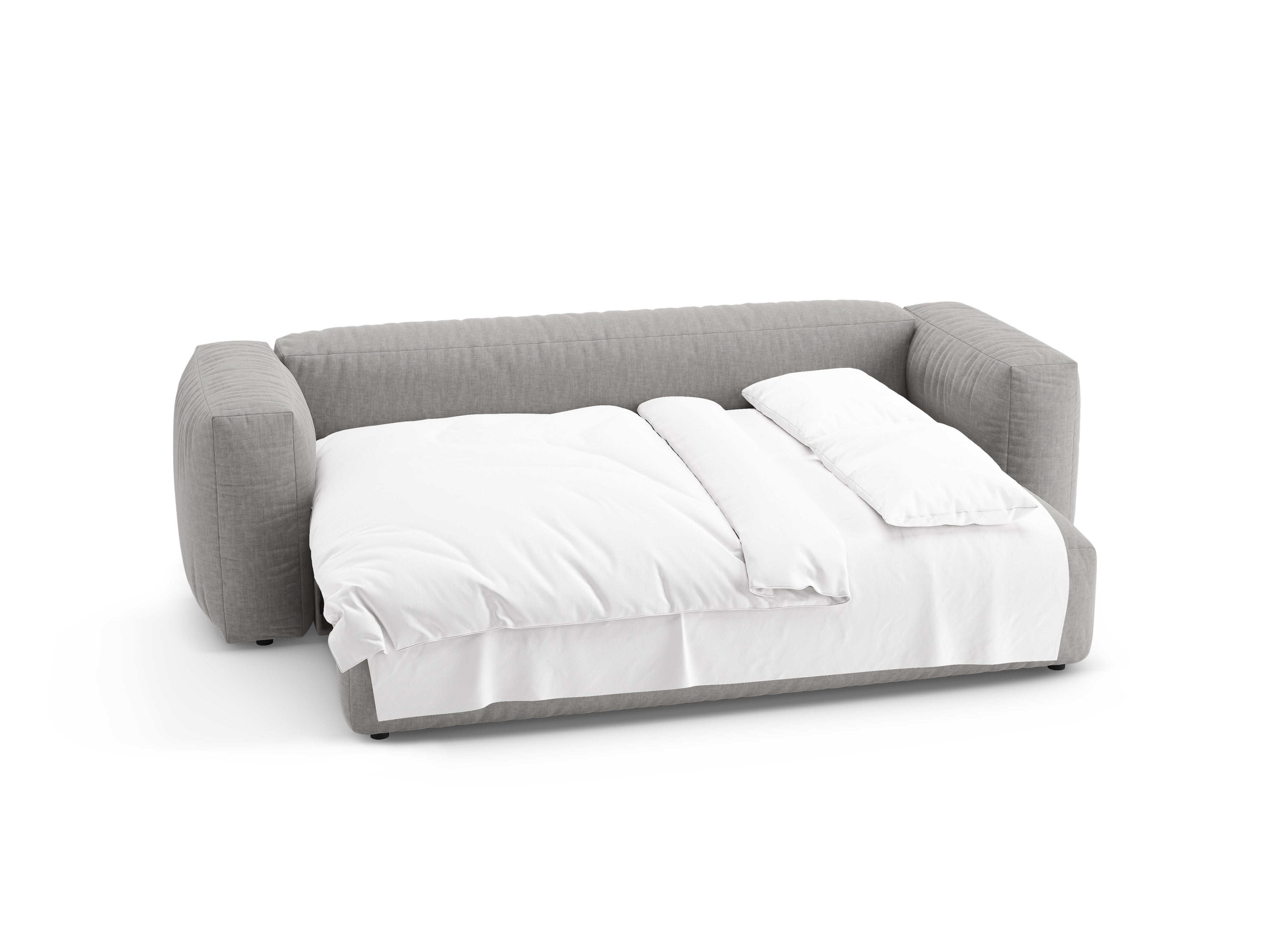 3-Seater Sofa with Sleeping Function MARTINA Light Grey