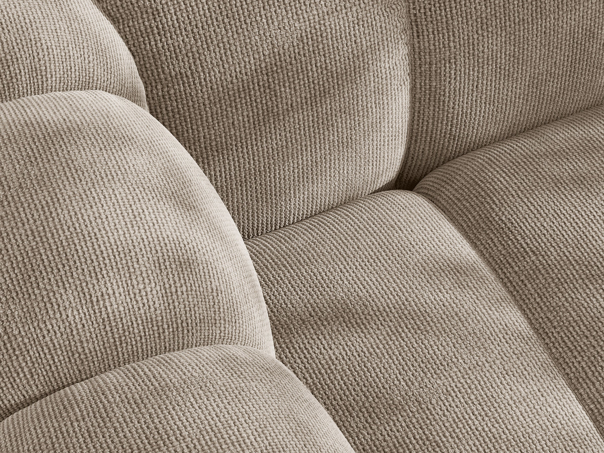 Sofa 3-osobowa z funkcją spania LUPINE beżowy szenil – ujęcie 6