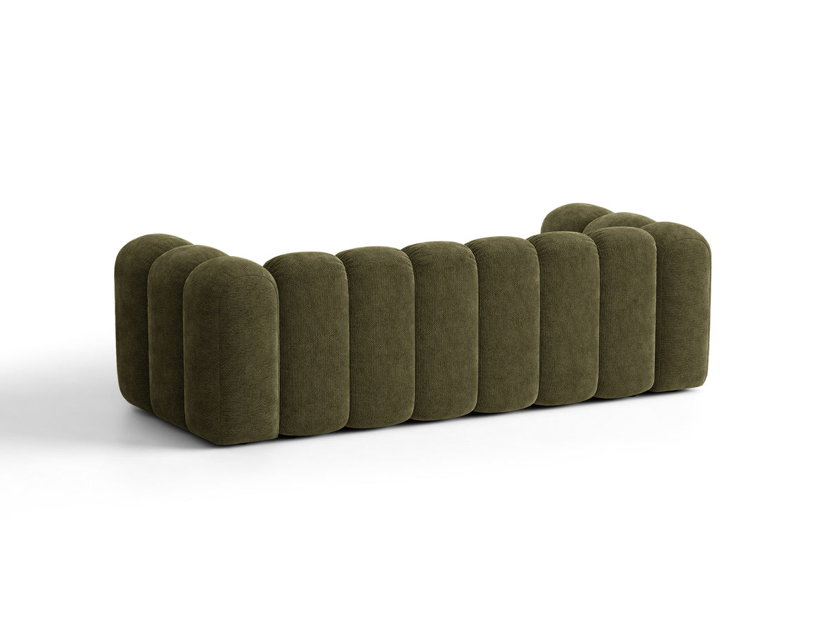 Sofa 3-osobowa z funkcją spania LUPINE zielony szenil – ujęcie 5