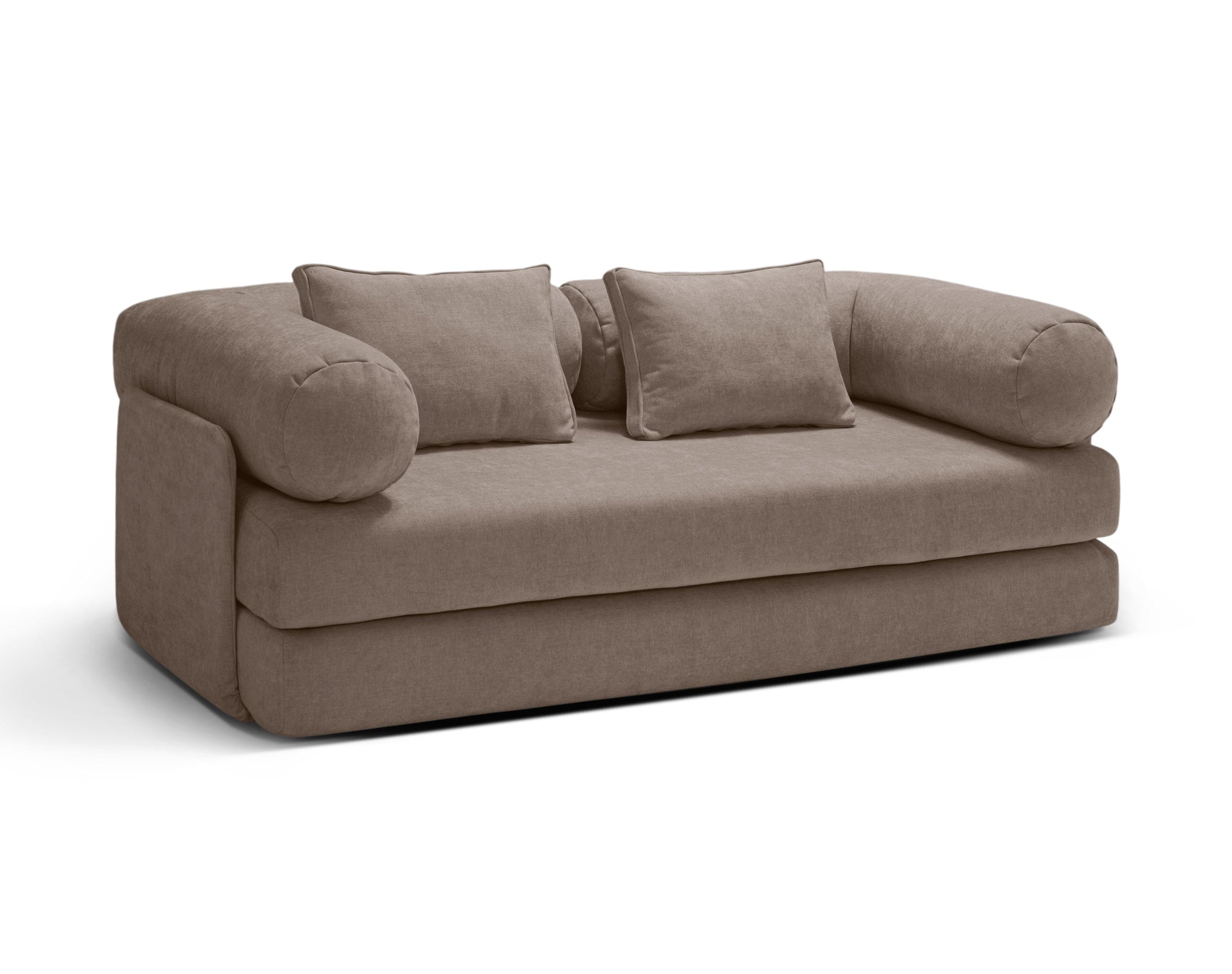 3-Seater Sofa with Sleeping Function DREAMY Cappuccino