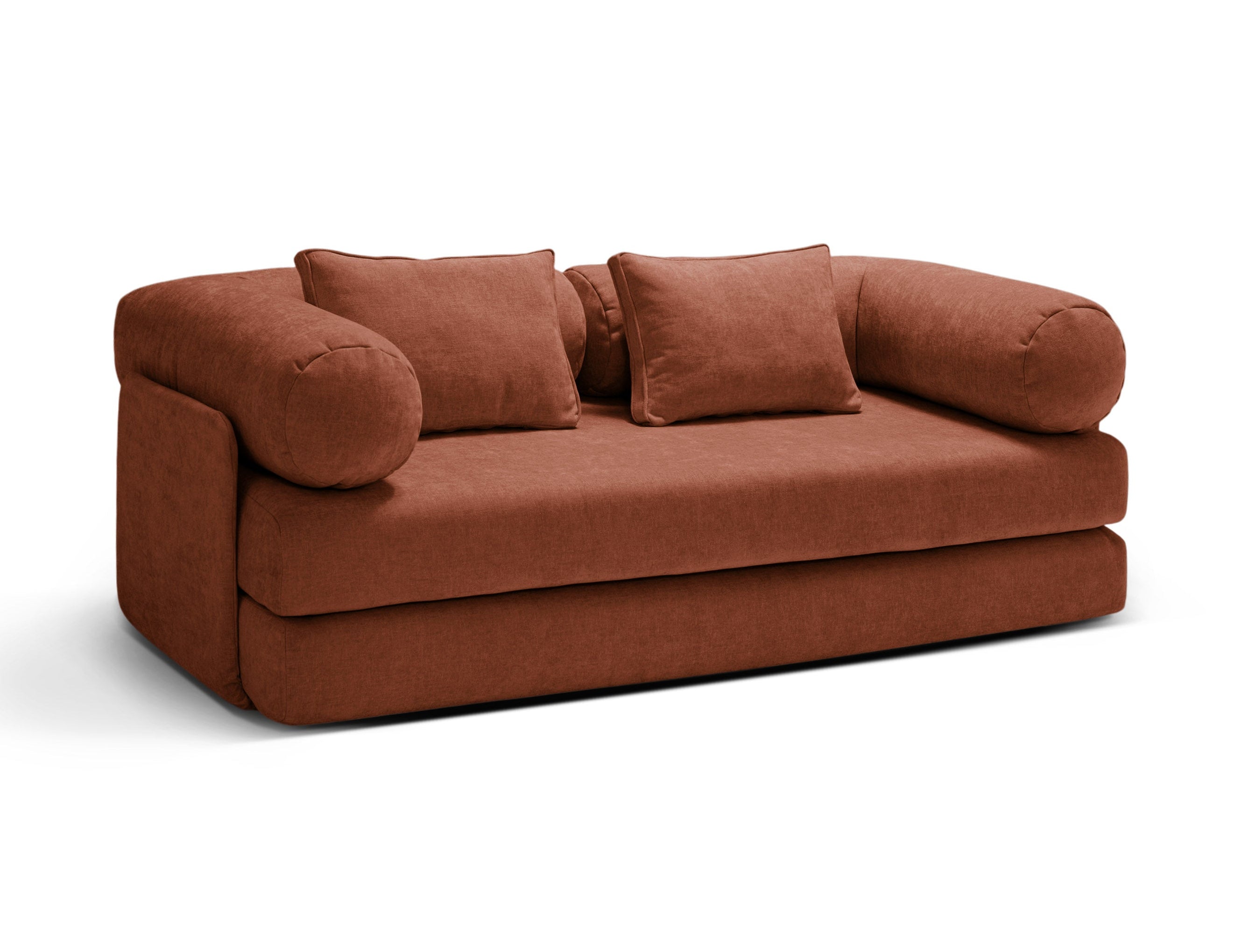 3-Seater Sofa with Sleeping Function DREAMY Brick