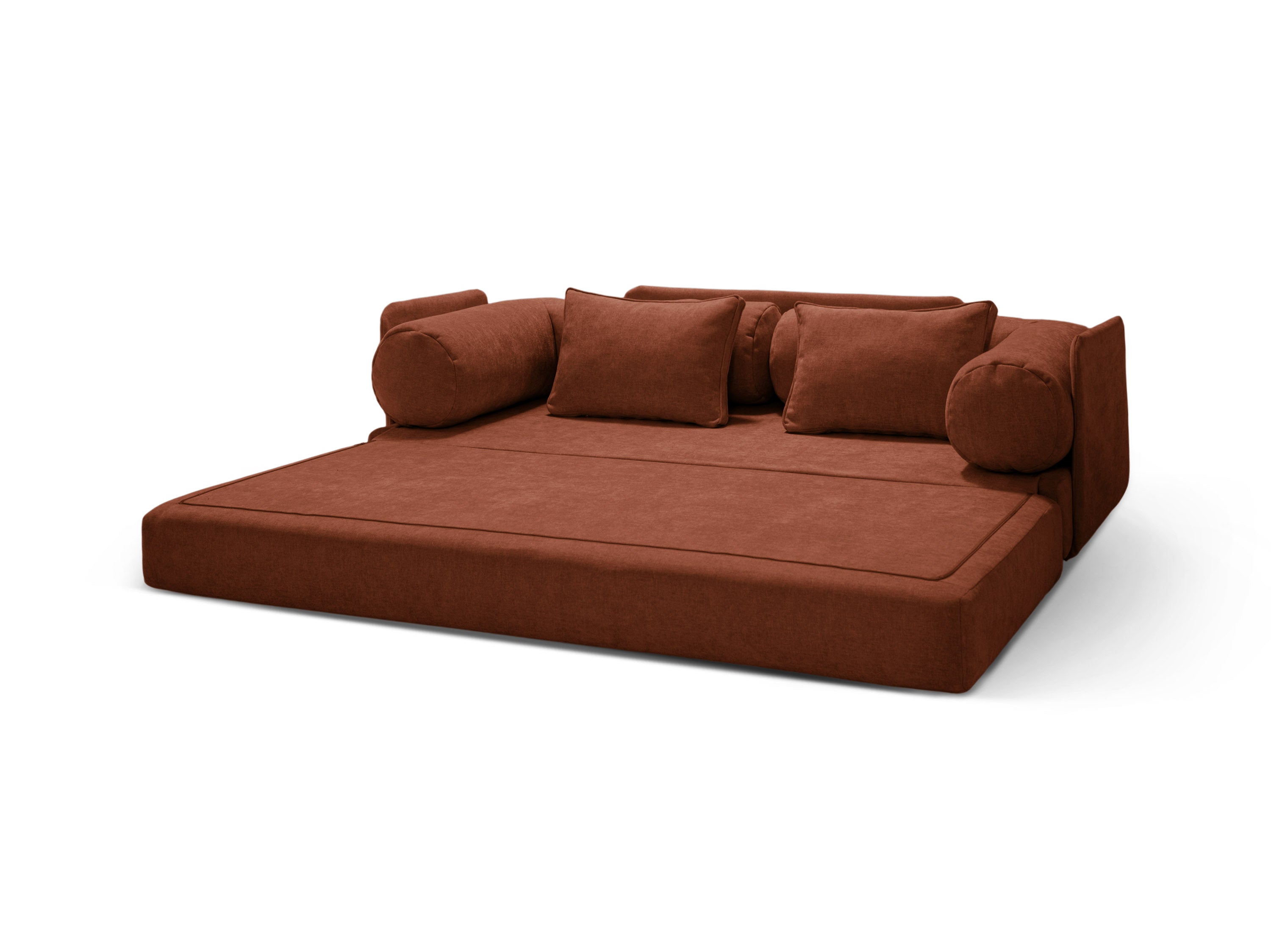 3-Seater Sofa with Sleeping Function DREAMY Brick