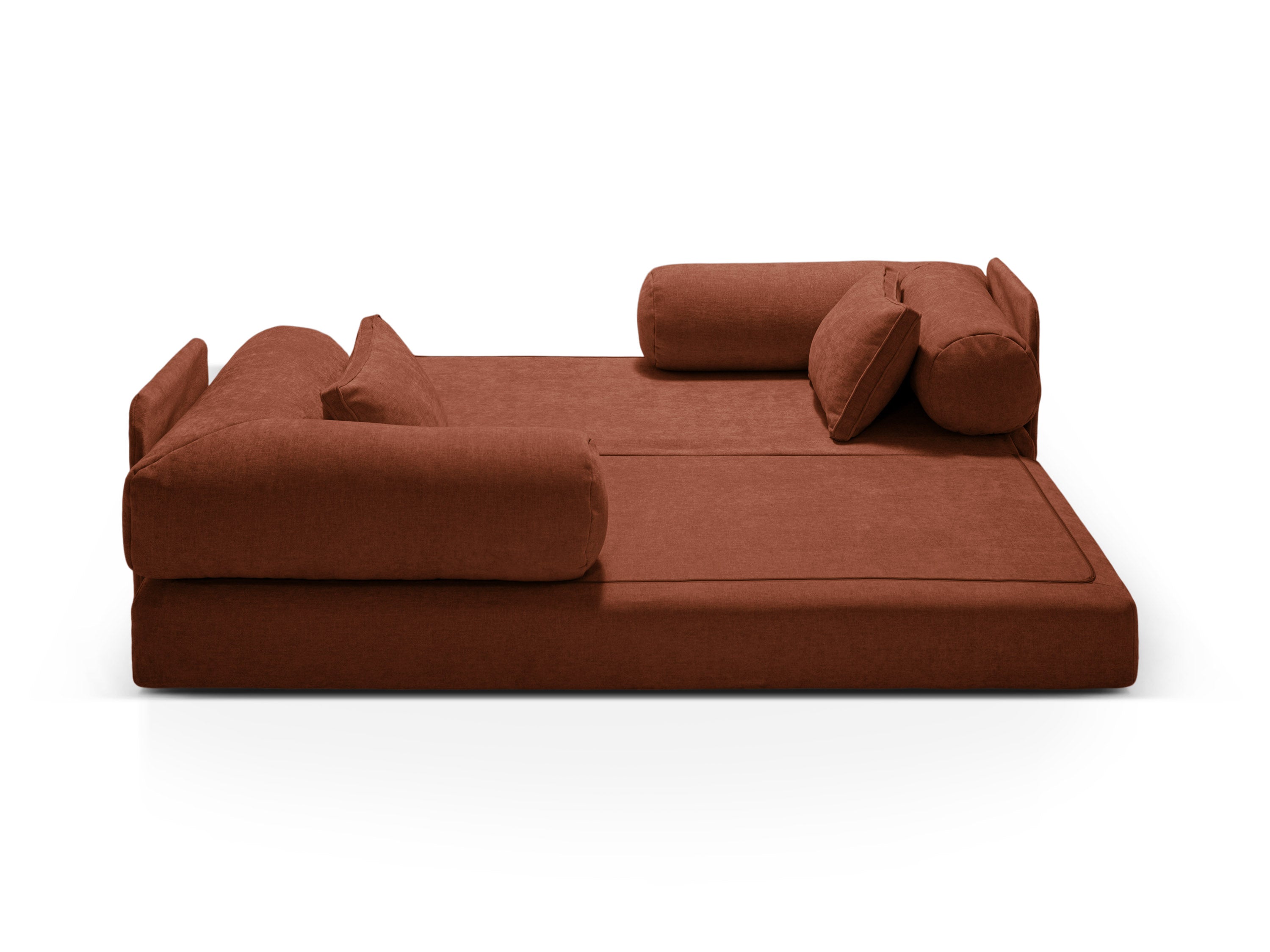 3-Seater Sofa with Sleeping Function DREAMY Brick