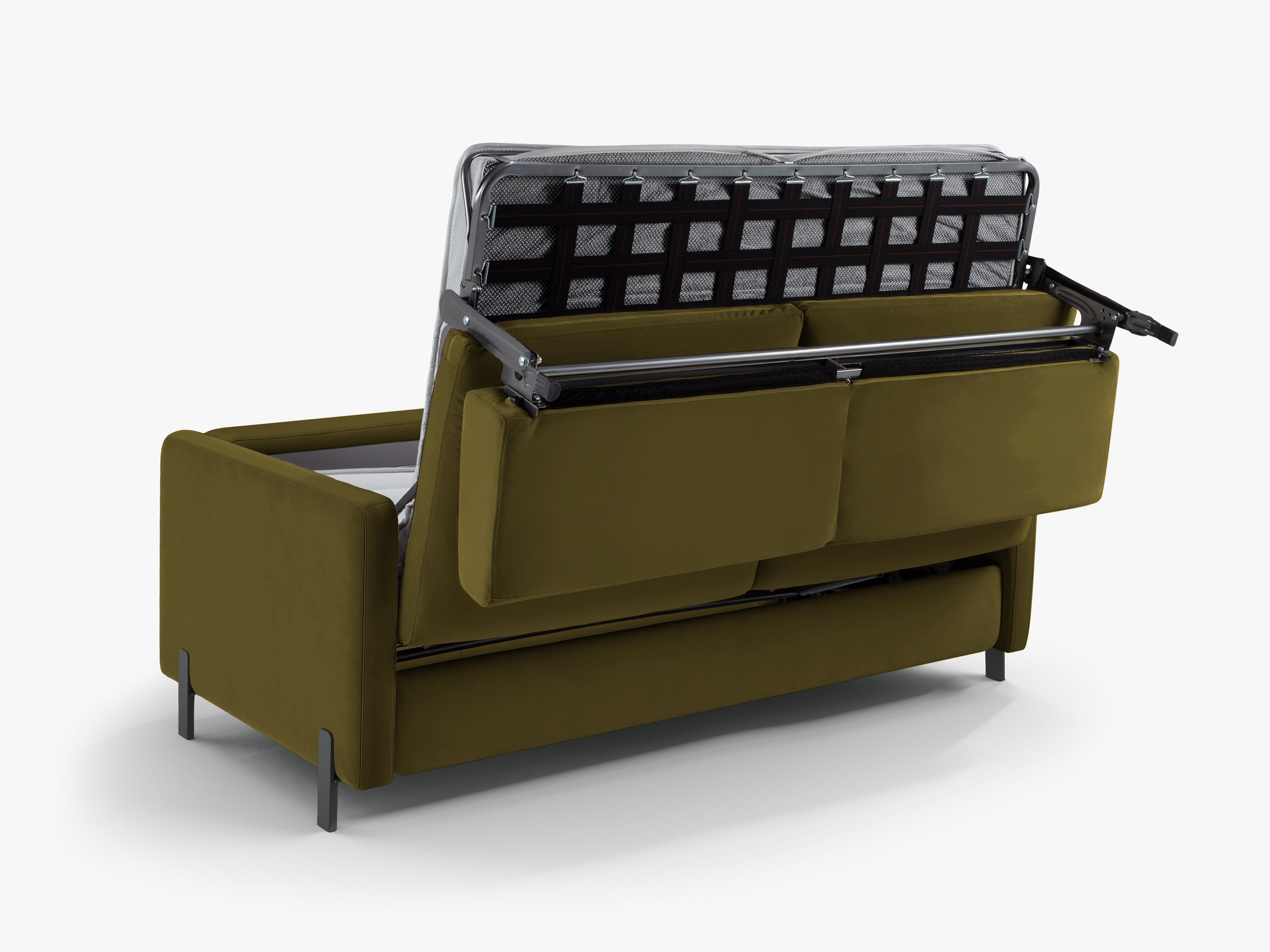 Velvet 3-Seater Sofa with Sleeping Function GLORIA Green