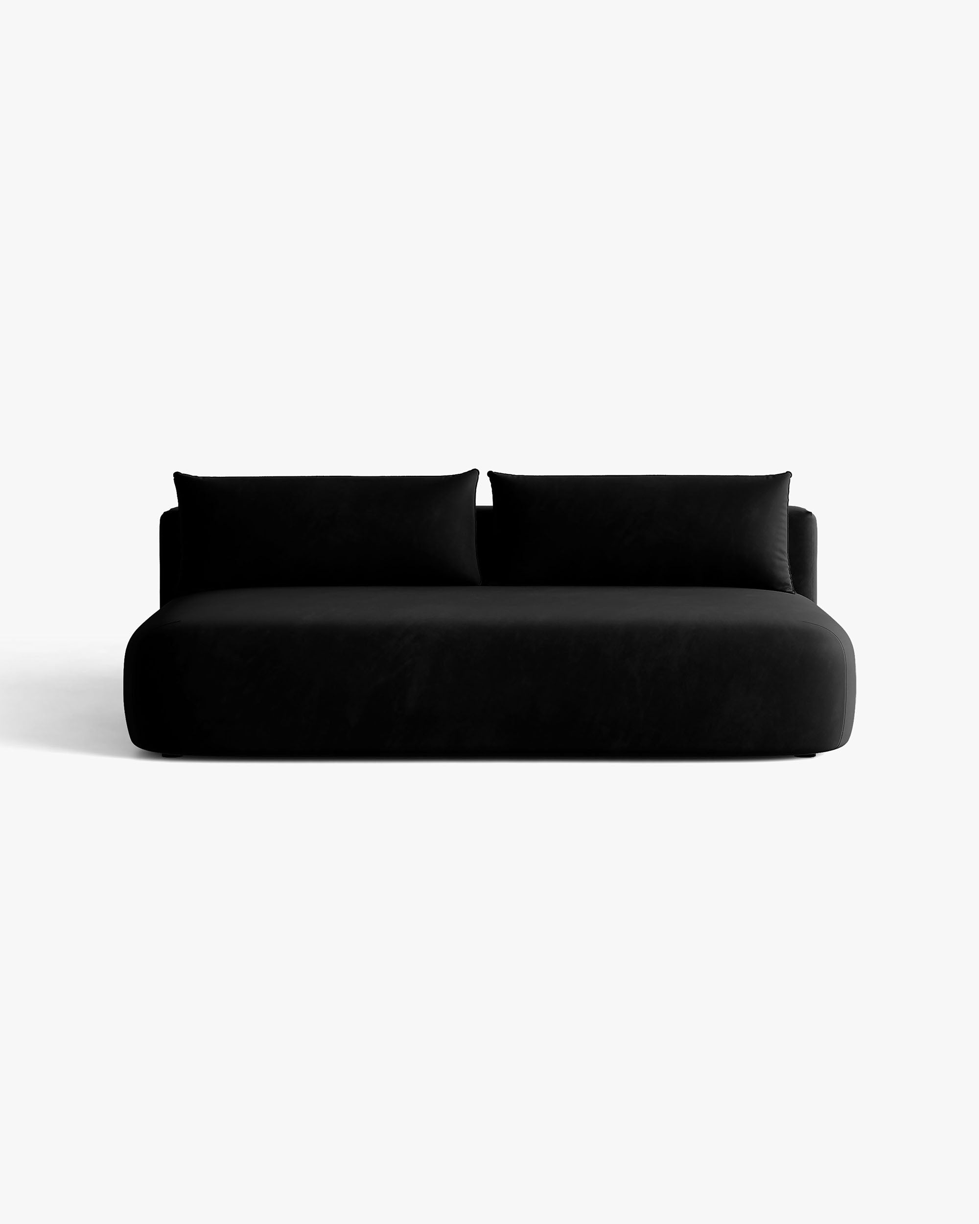 Sofa pre 3 osoby z aksamitom a funkciou spania HENA čierna