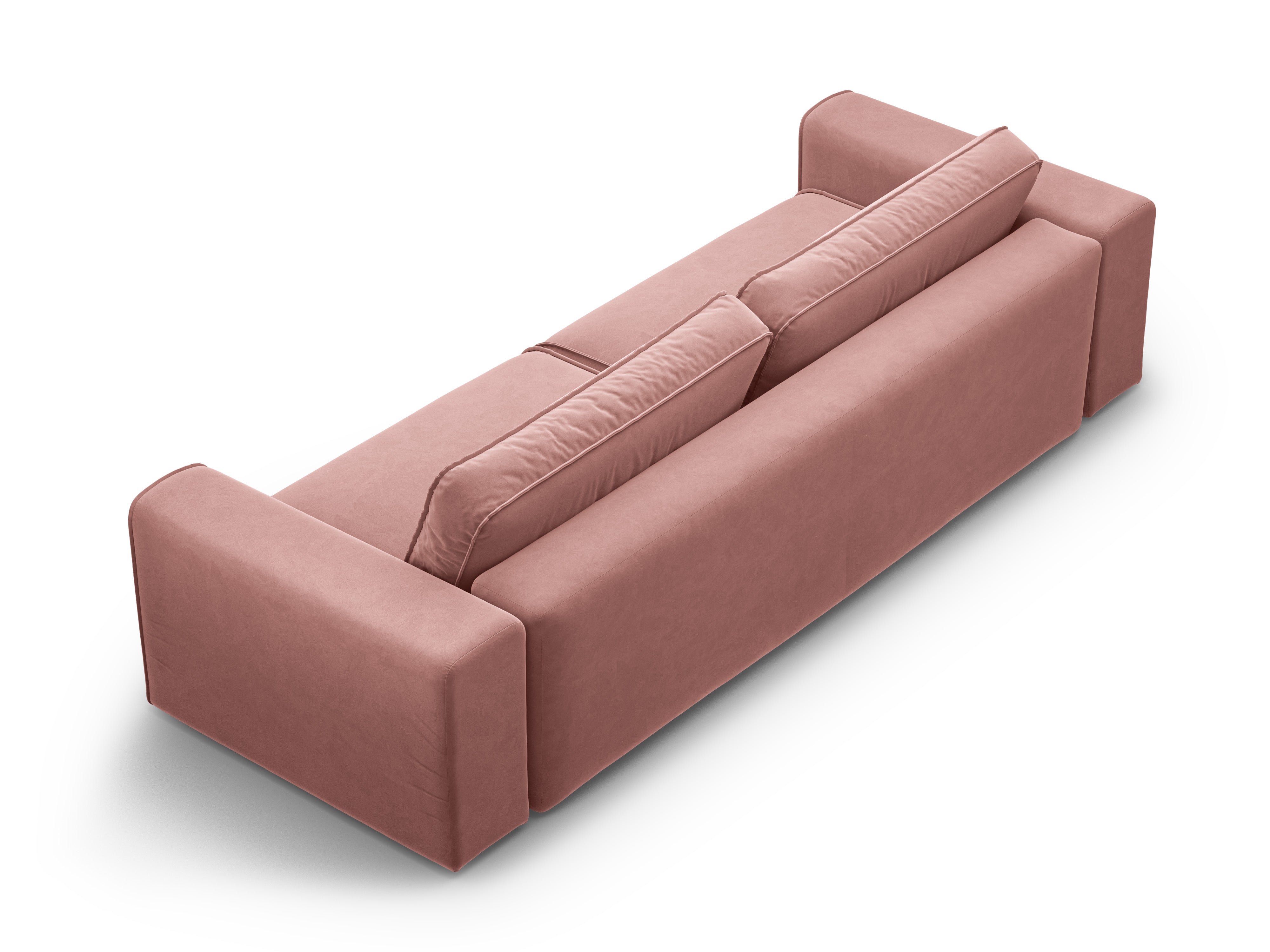 Velvet 3-seater sofa with sleeping function VICTOR pink