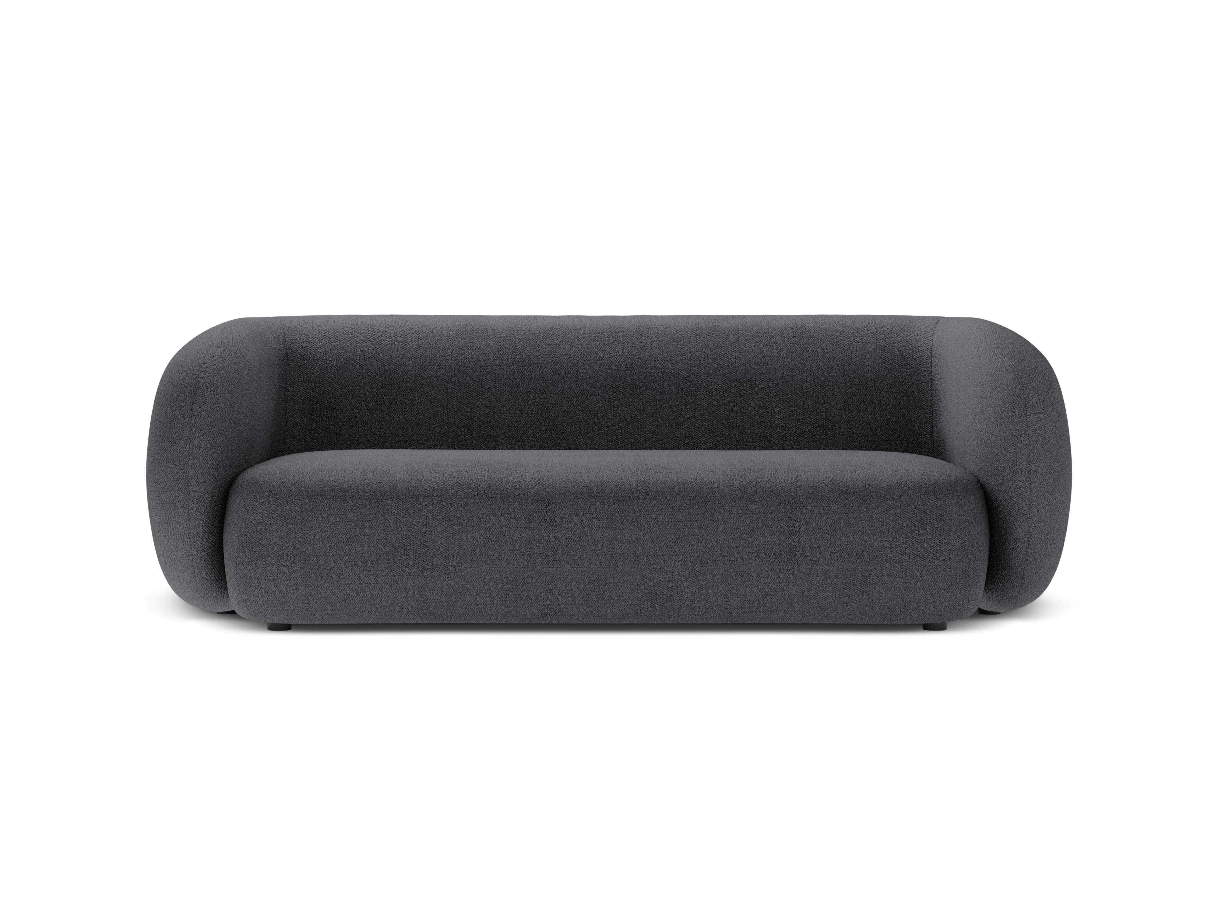 Sofa 3-osobowa KATE ciemnoszary boucle – Micadoni