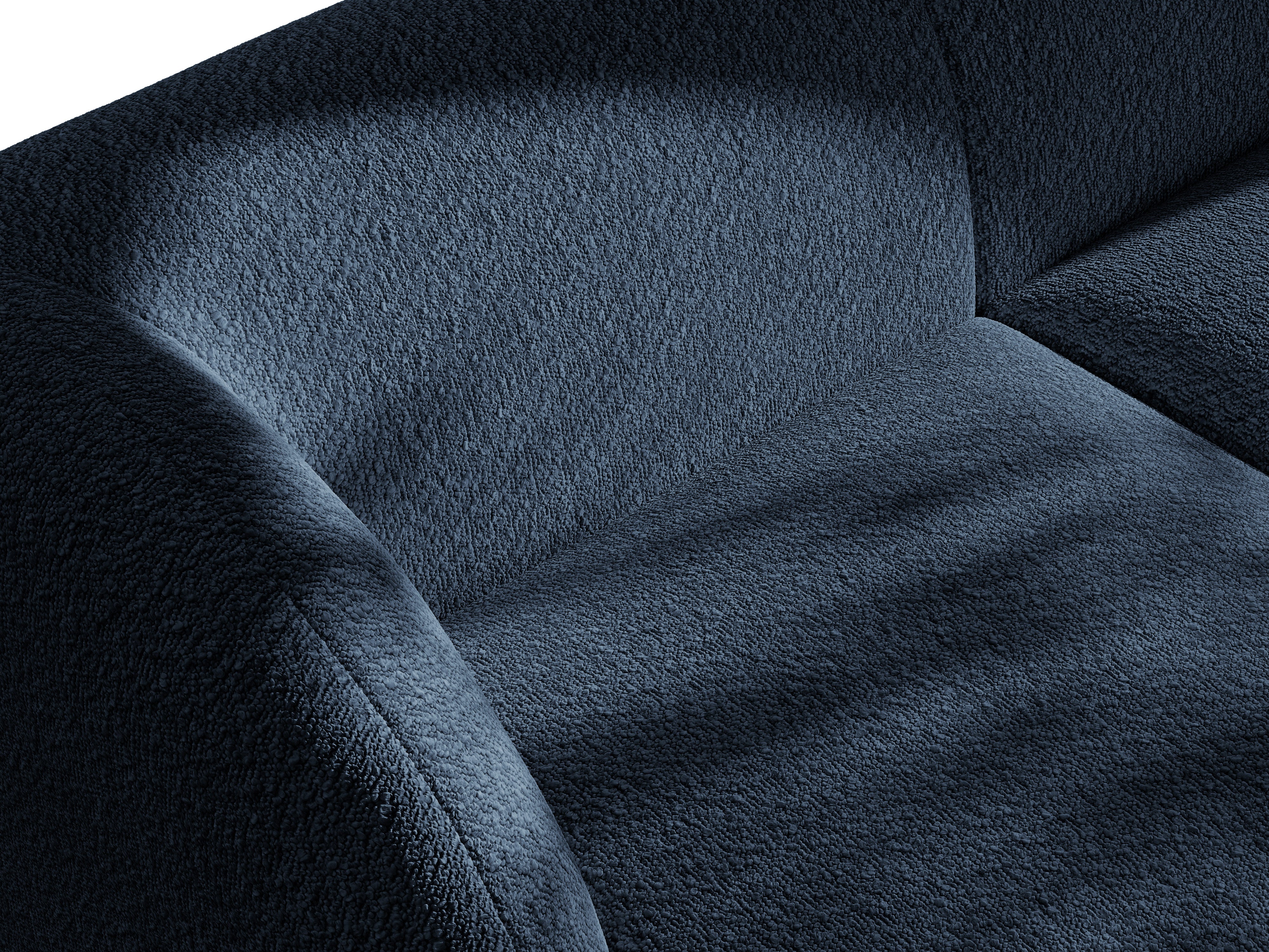 Sofa 3-osobowa MILEY ciemnoniebieski boucle do salonu – Micadoni