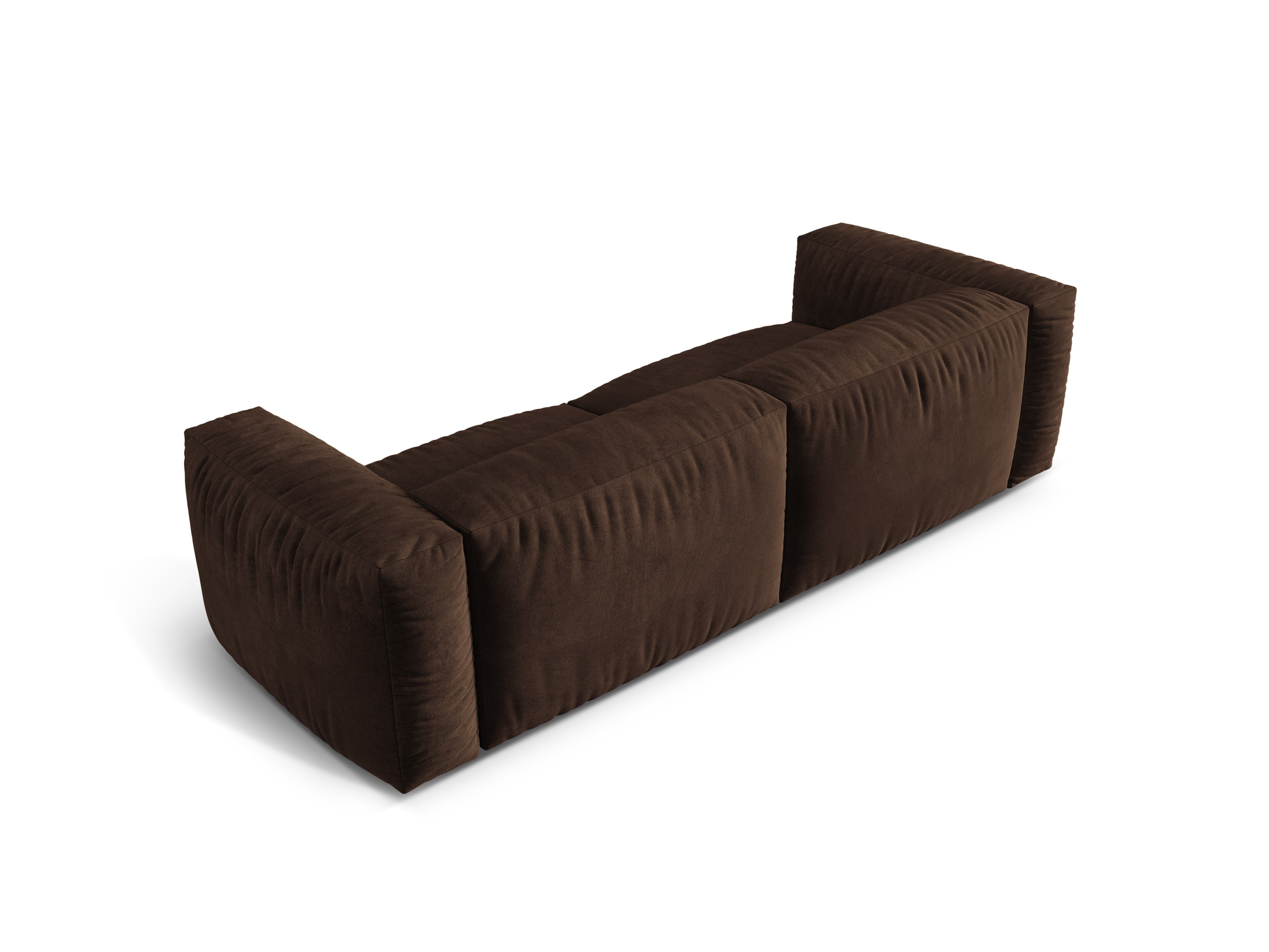 Sofa zamatová 3-miestna MARTINA čokoládová