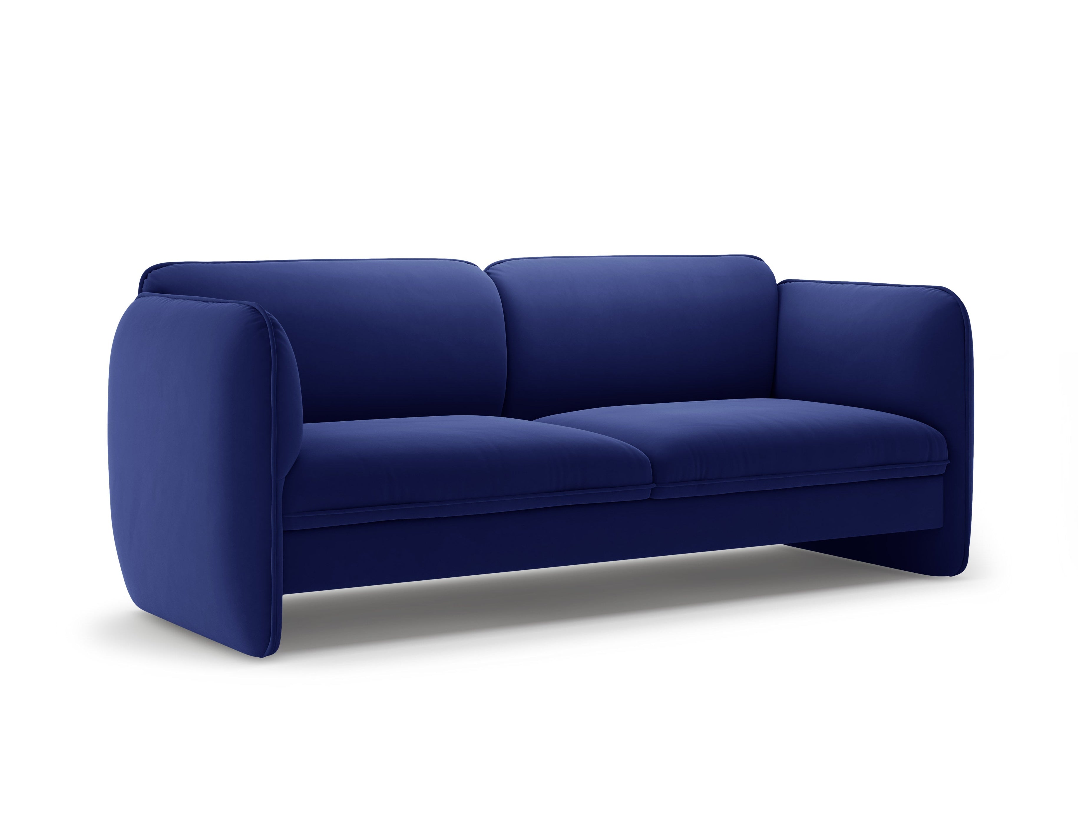 Sofa pre 3 osoby, zamatová GEORGIA v kobaltovej farbe