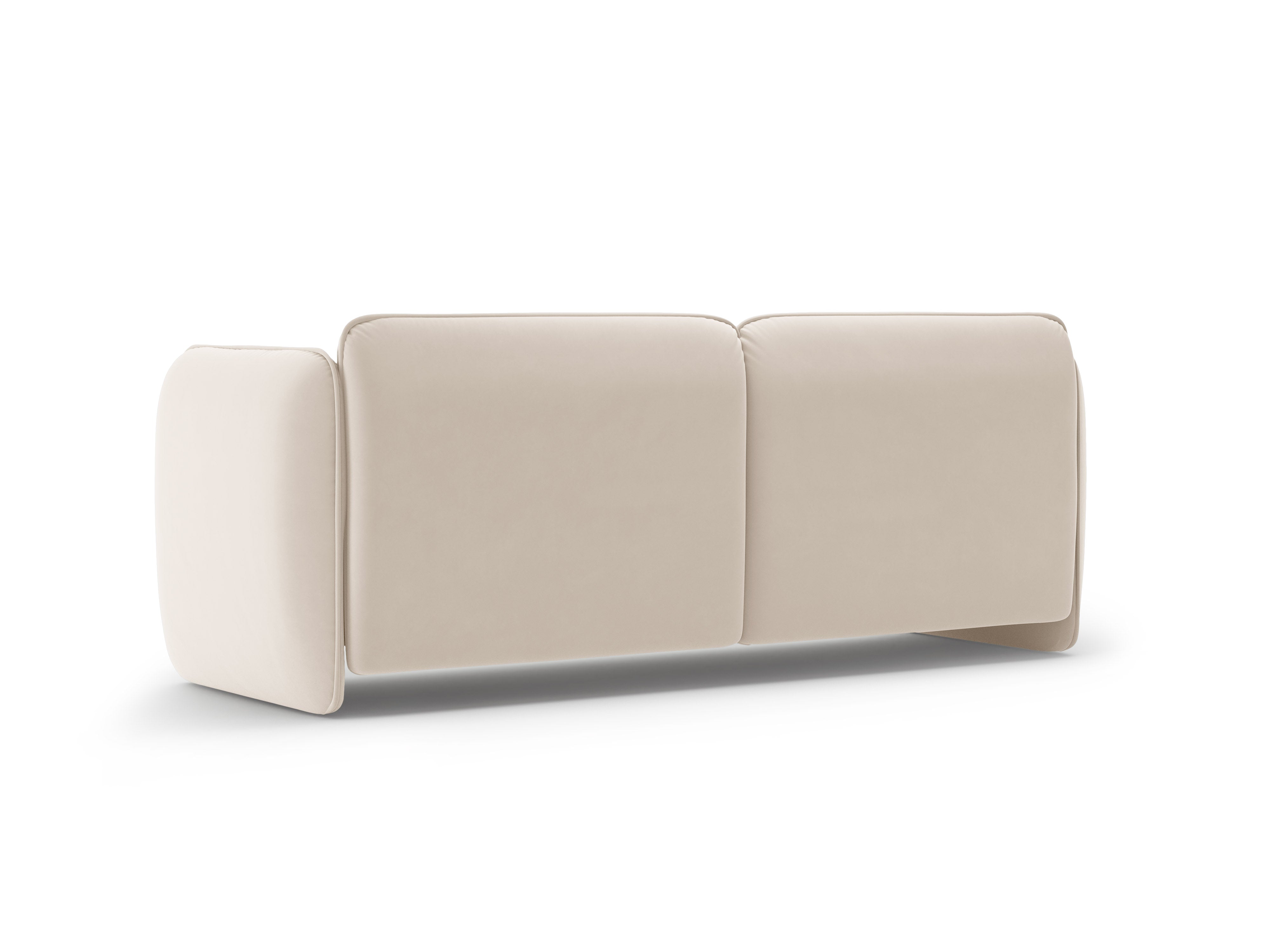 Sofa pre 3 osoby, zamatová GEORGIA, svetlo béžová