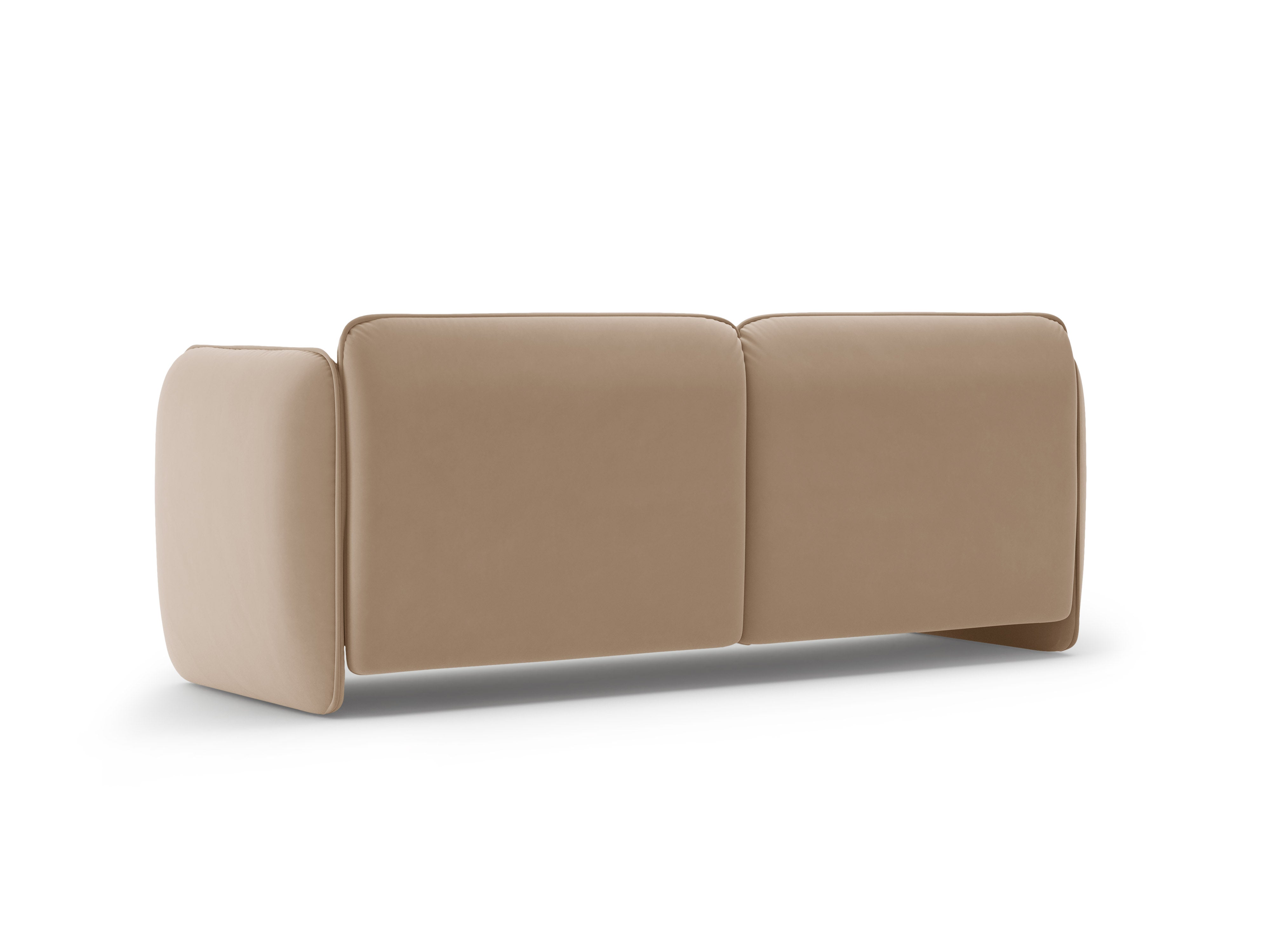 Sofa 3-miestna z jemného zamatového materiálu GEORGIA v béžovej farbe