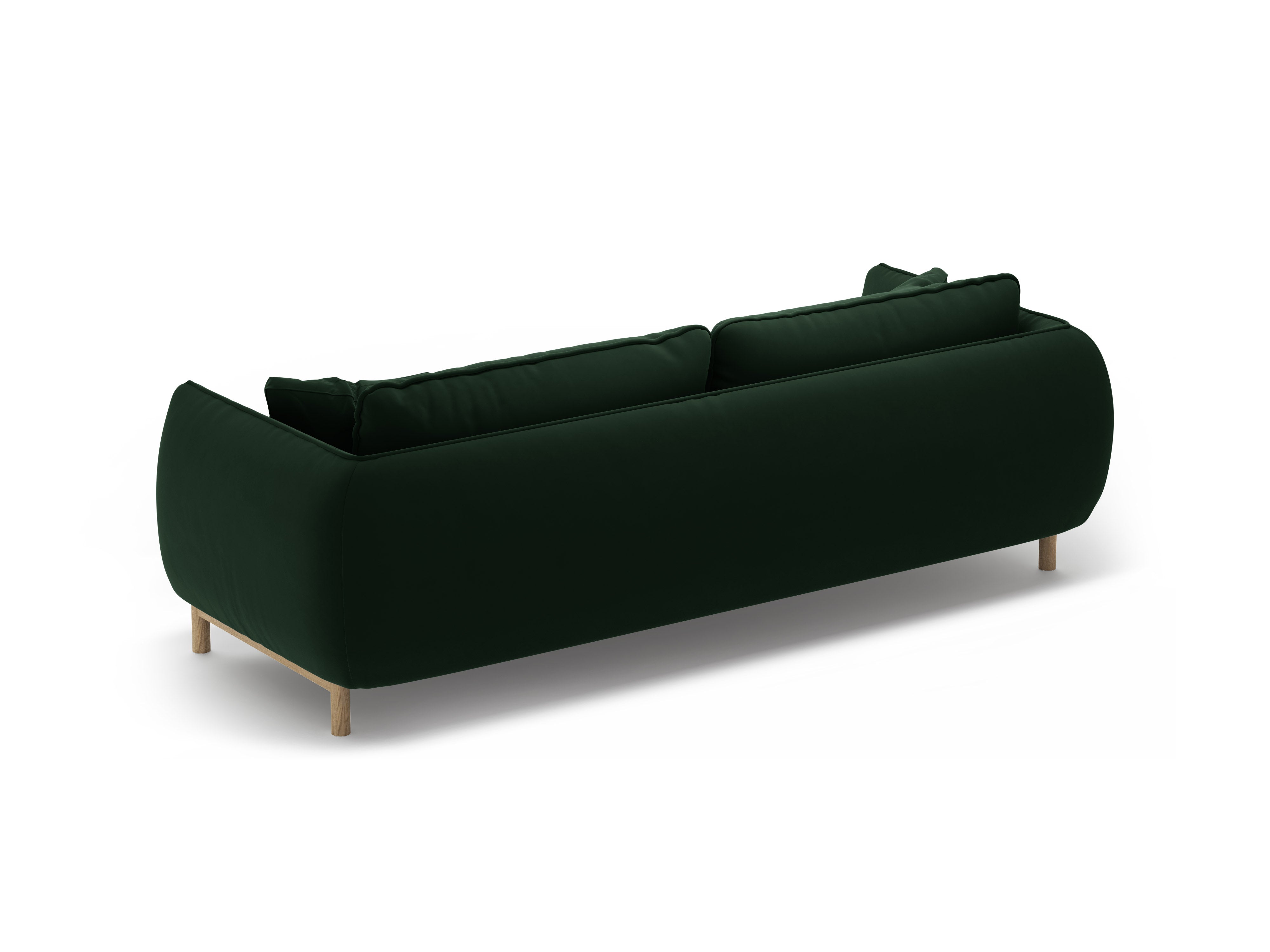 Sofa zamatová 3-miestna ADA fľašková zelená