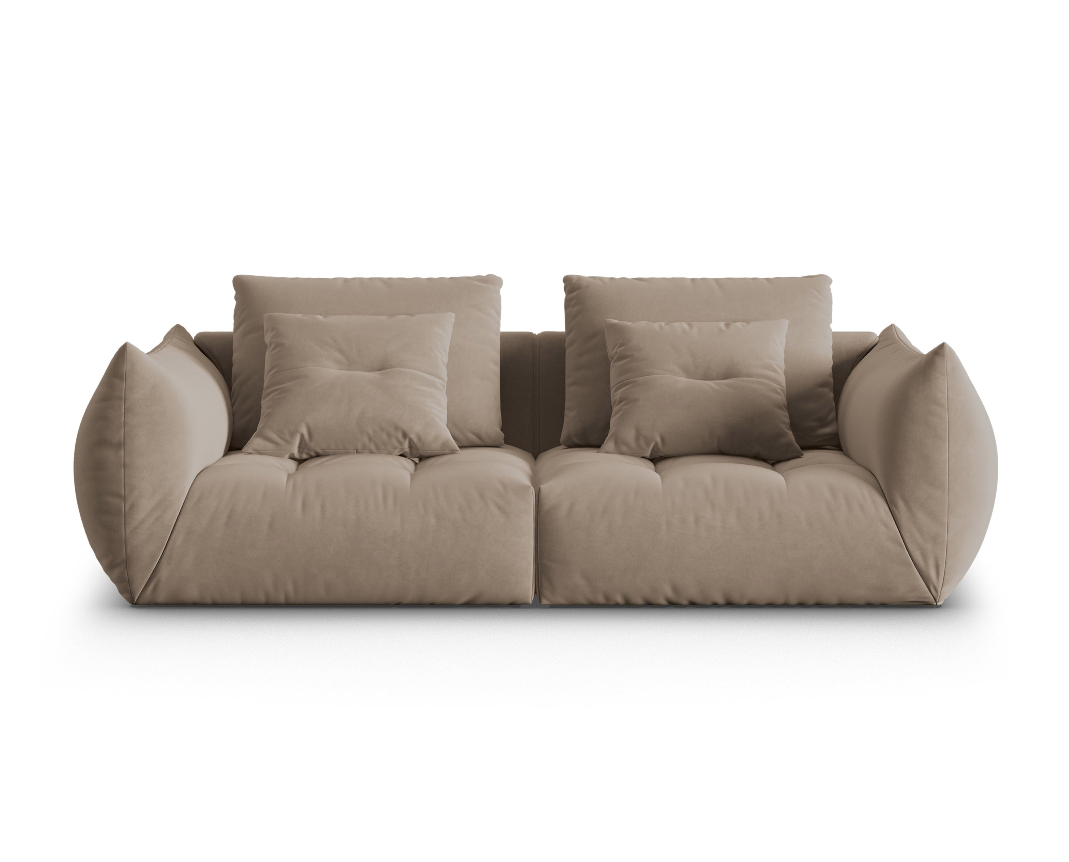 Bloom 3 brown velvet sofa