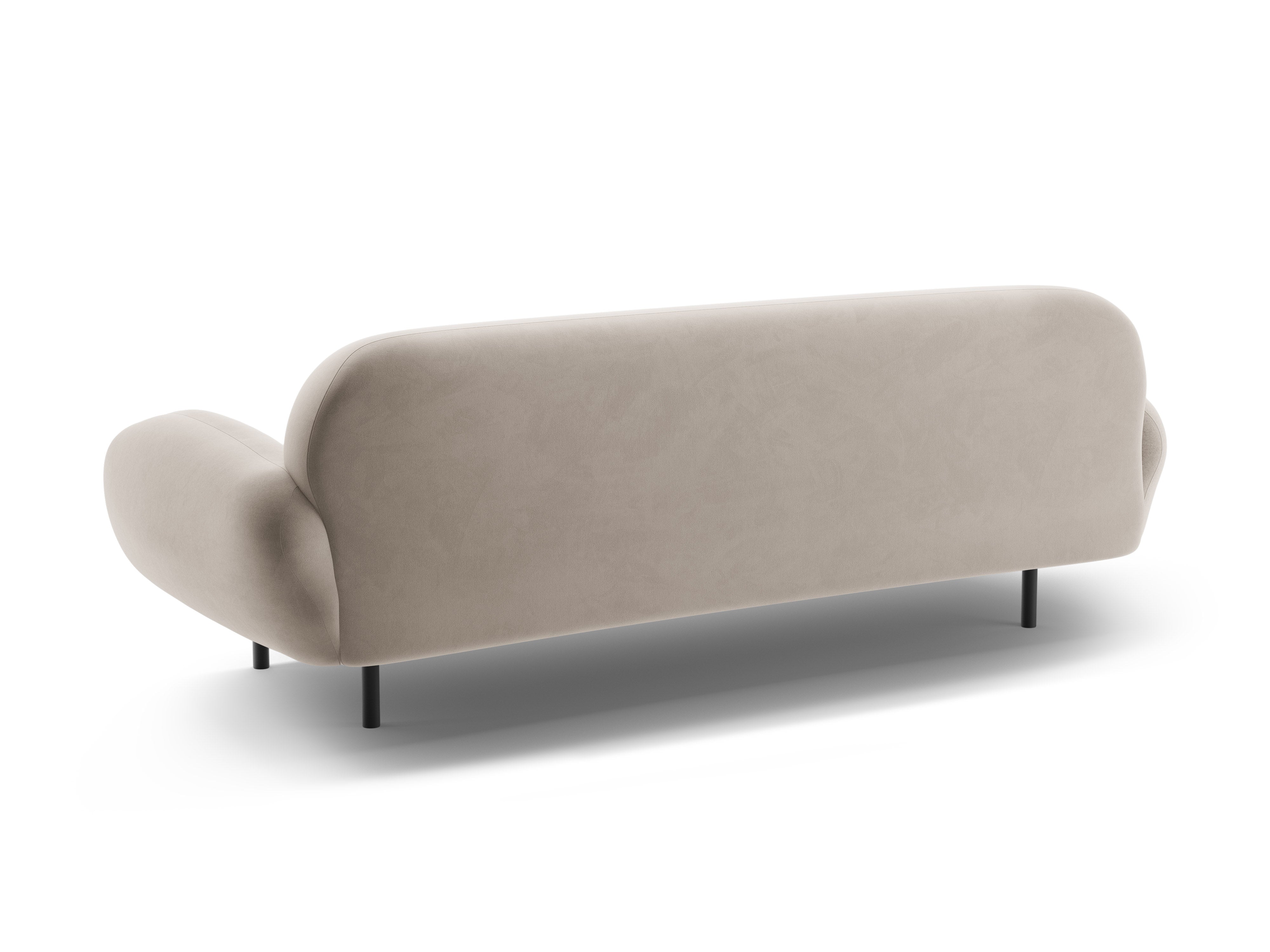 Sofa z jemného velúru 3-miestna POPPY svetlo béžová