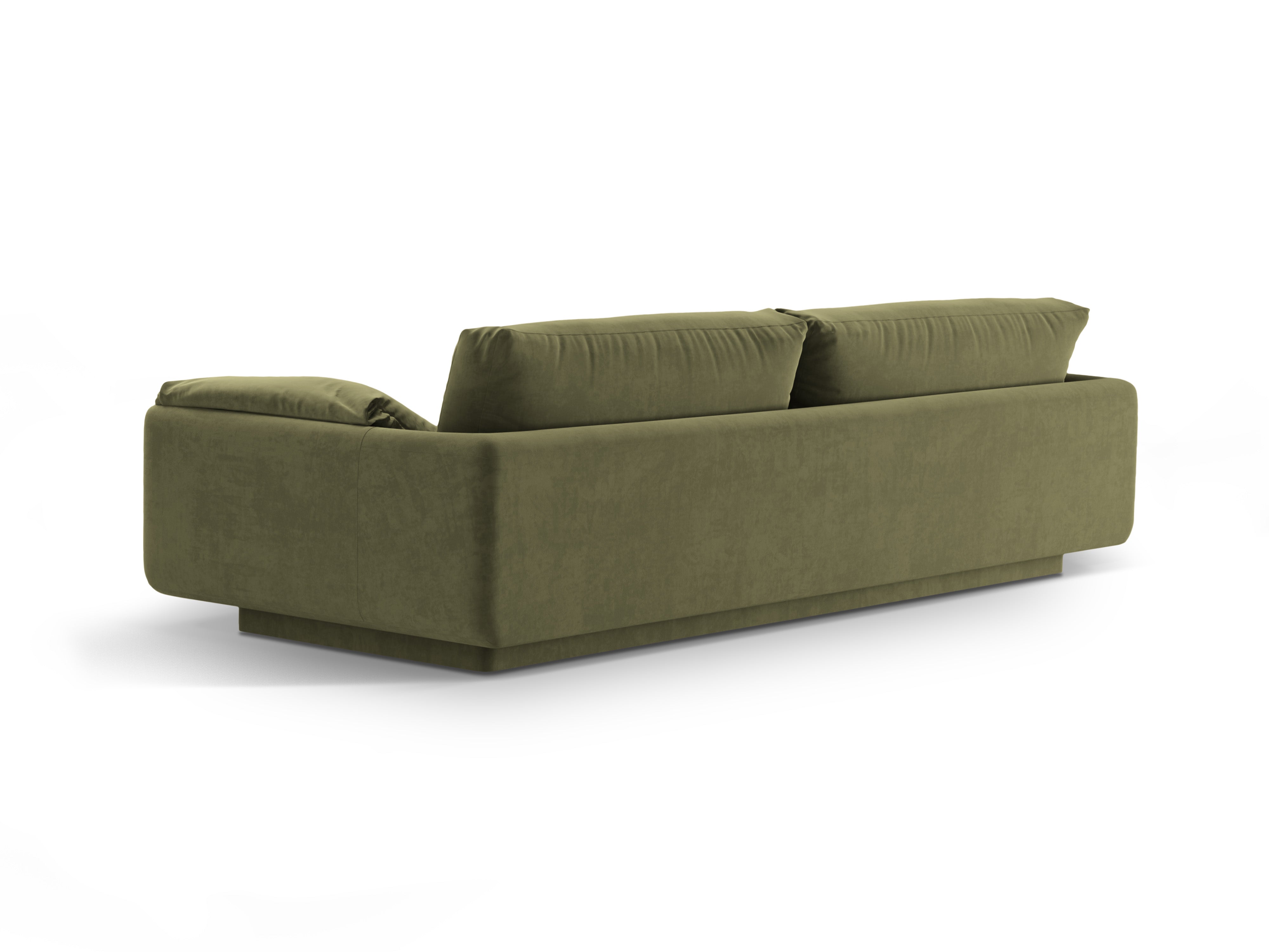 Velvet sofa 3-person torino light green