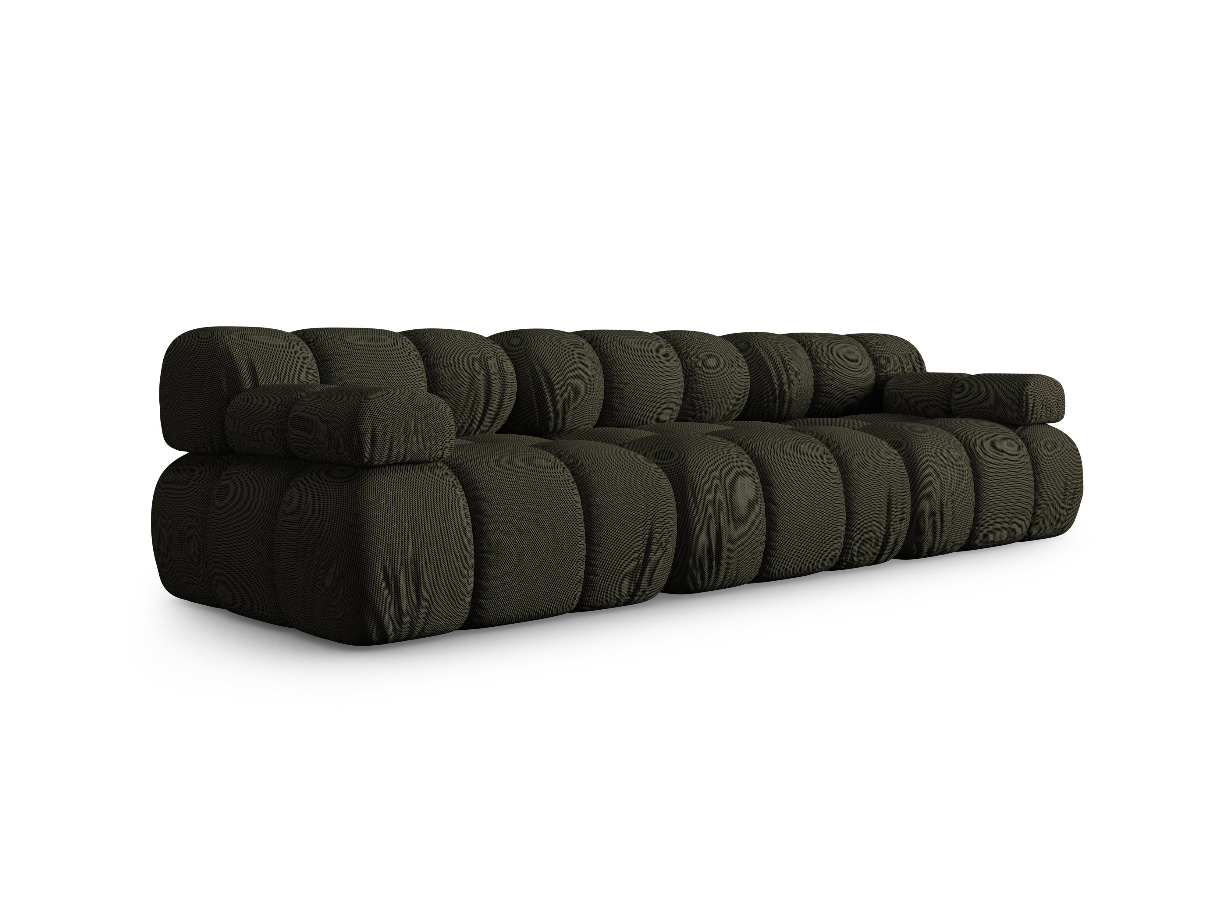 Modulárna 3-miestna pohovka BELLIS v tmavozelenej 3D tkanine