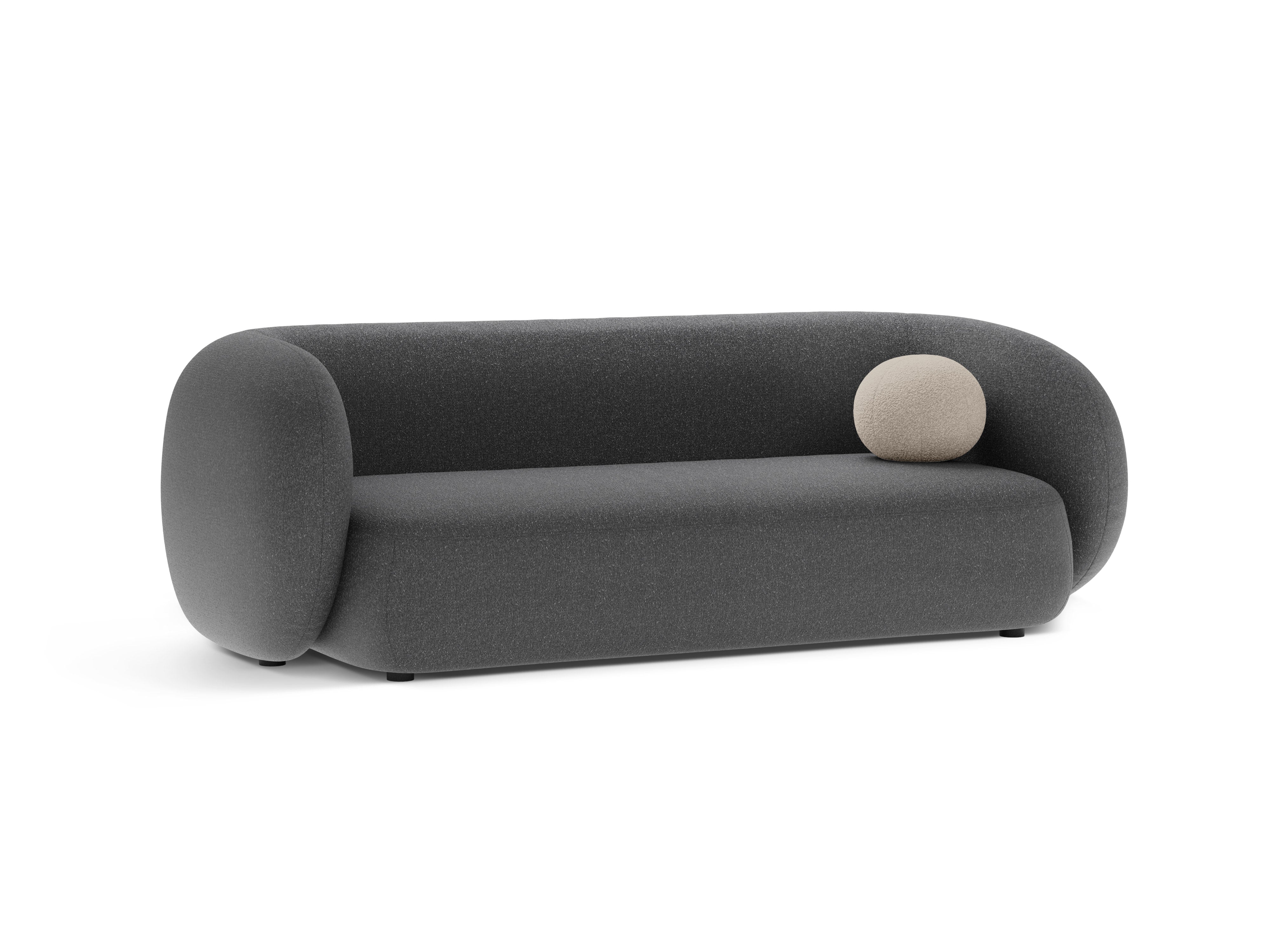 Sofa 3-osobowa KATE ciemnoszary melanż – Micadoni