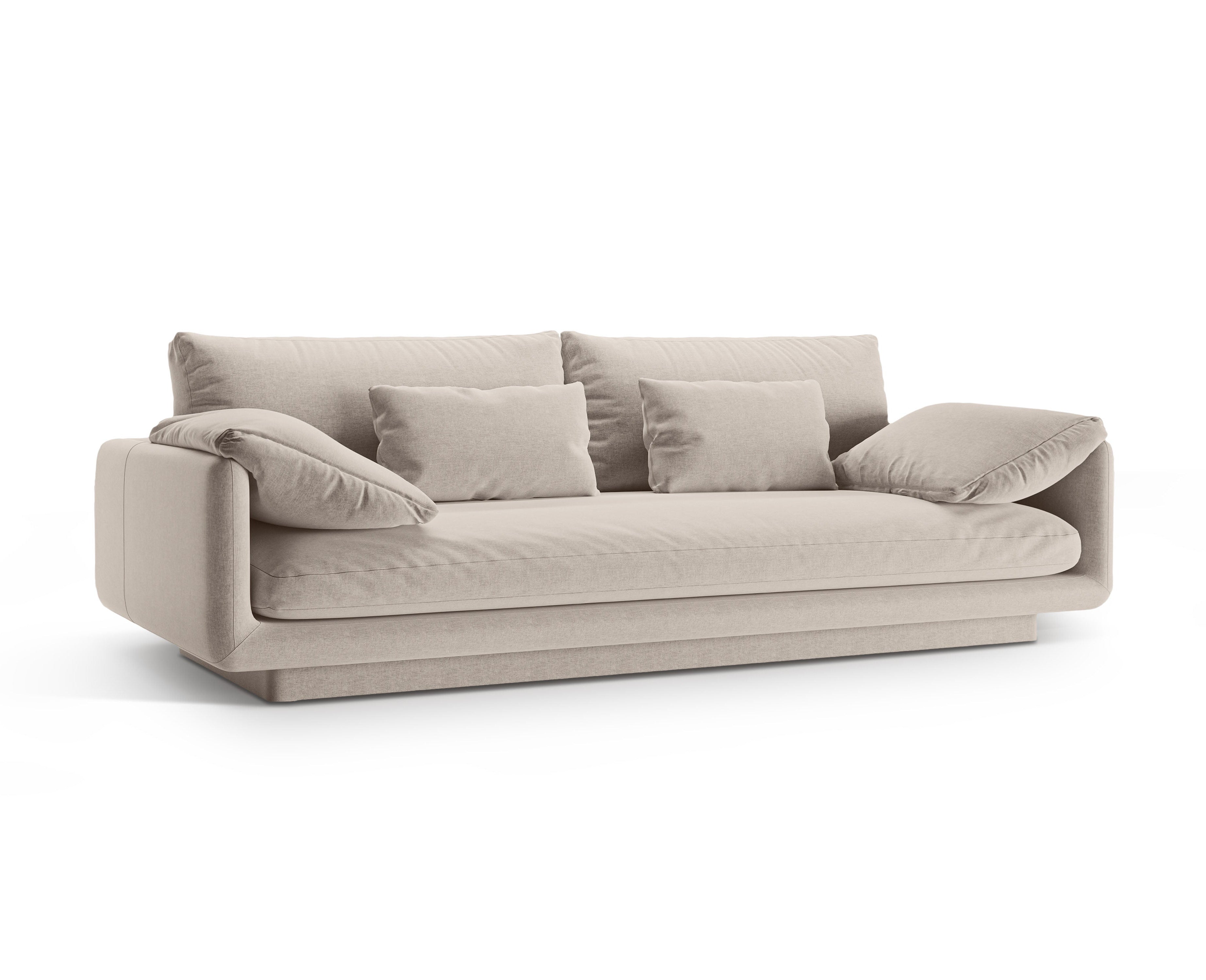 3-seater sofa light beige