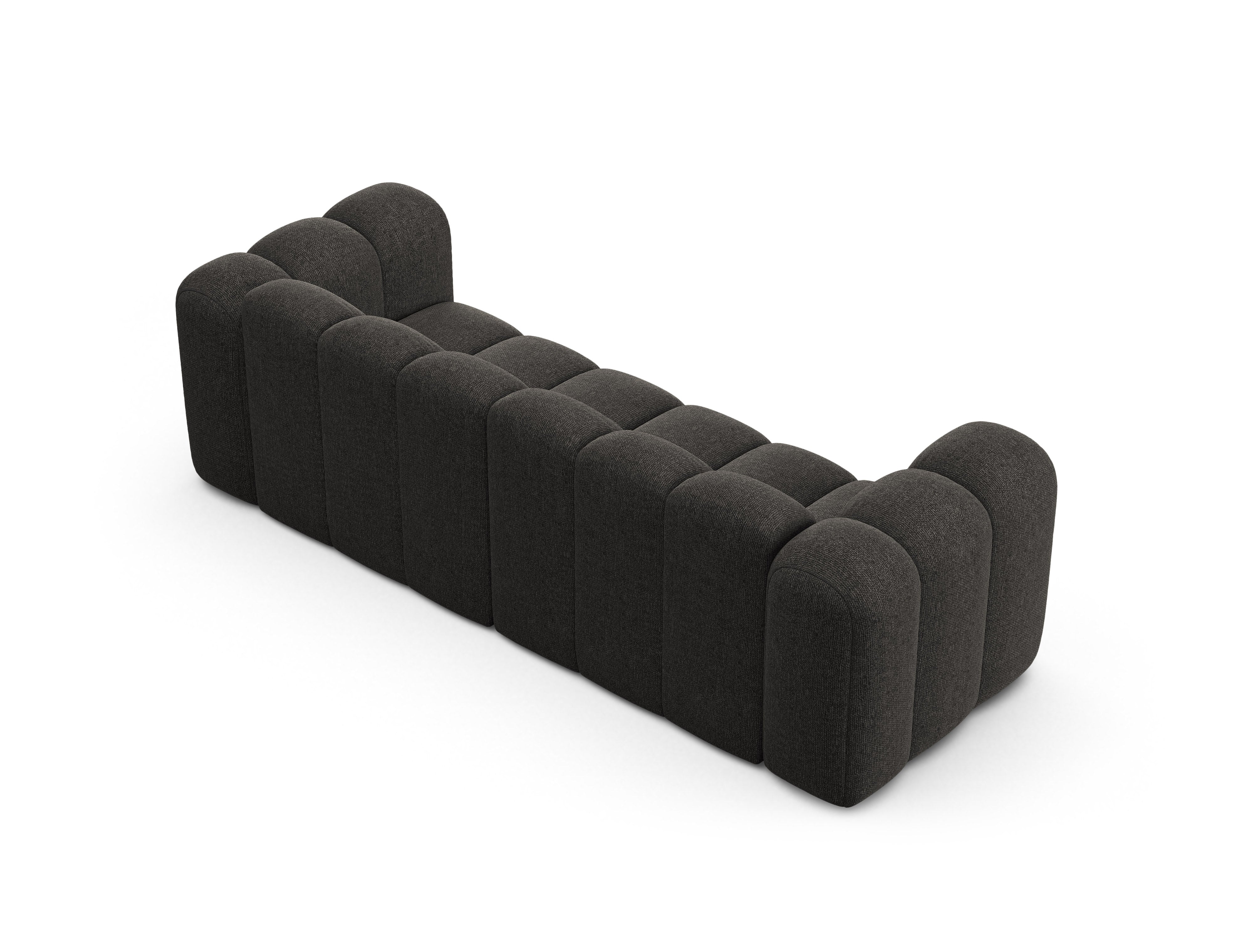 3-seater Sofa LUPINE gray chenille