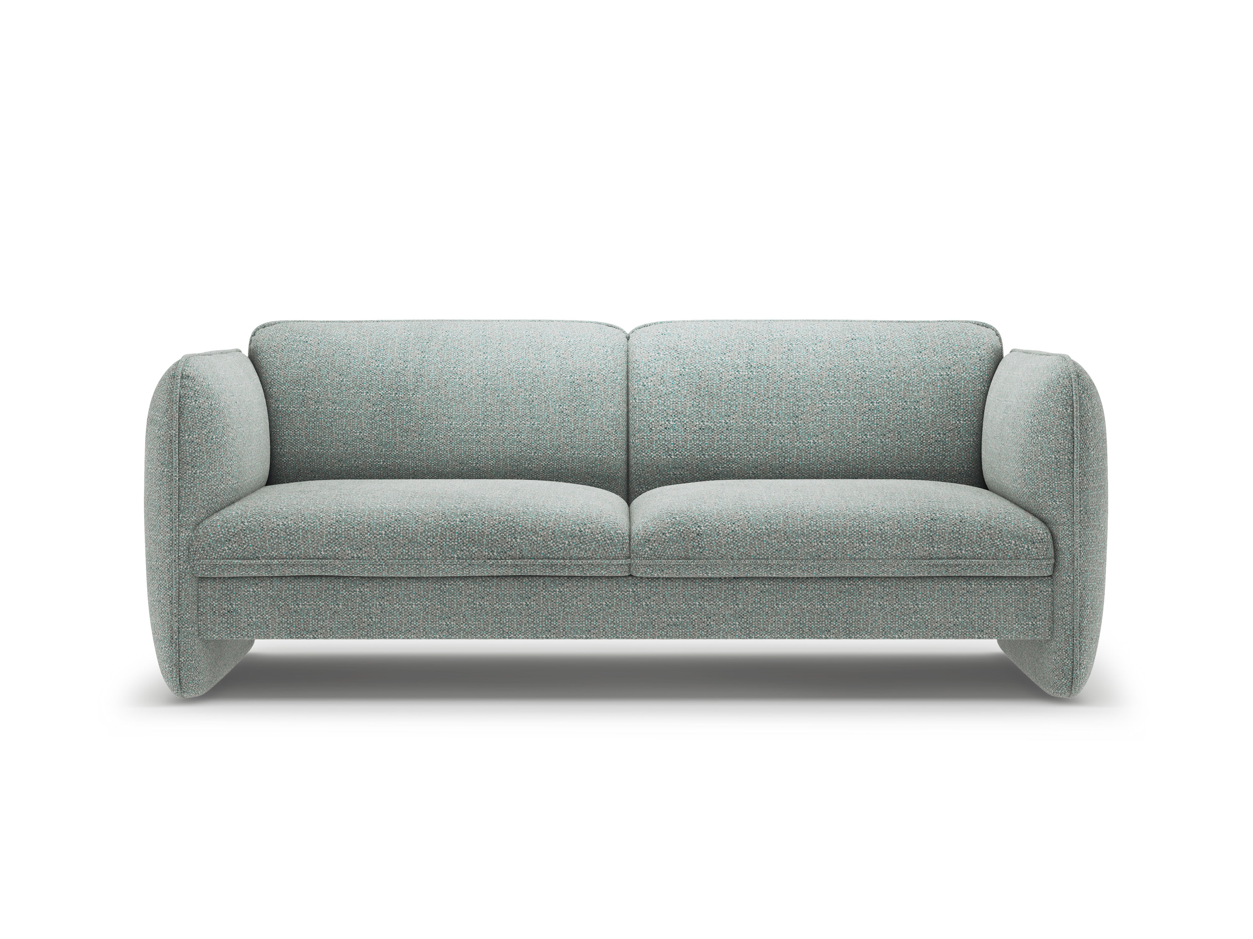 Sofa pre 3 osoby GEORGIA v tlmenom modrom szenile